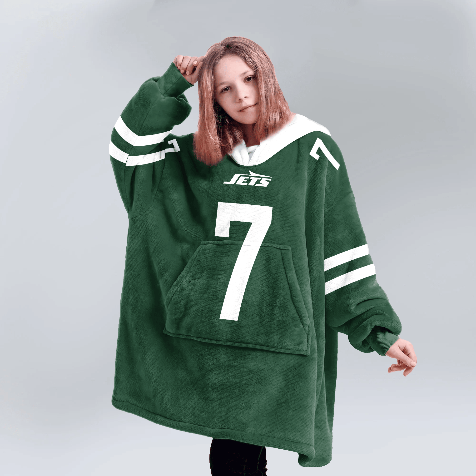 Kid J.F 7 New York J Football Unisex Blanket Hoodie