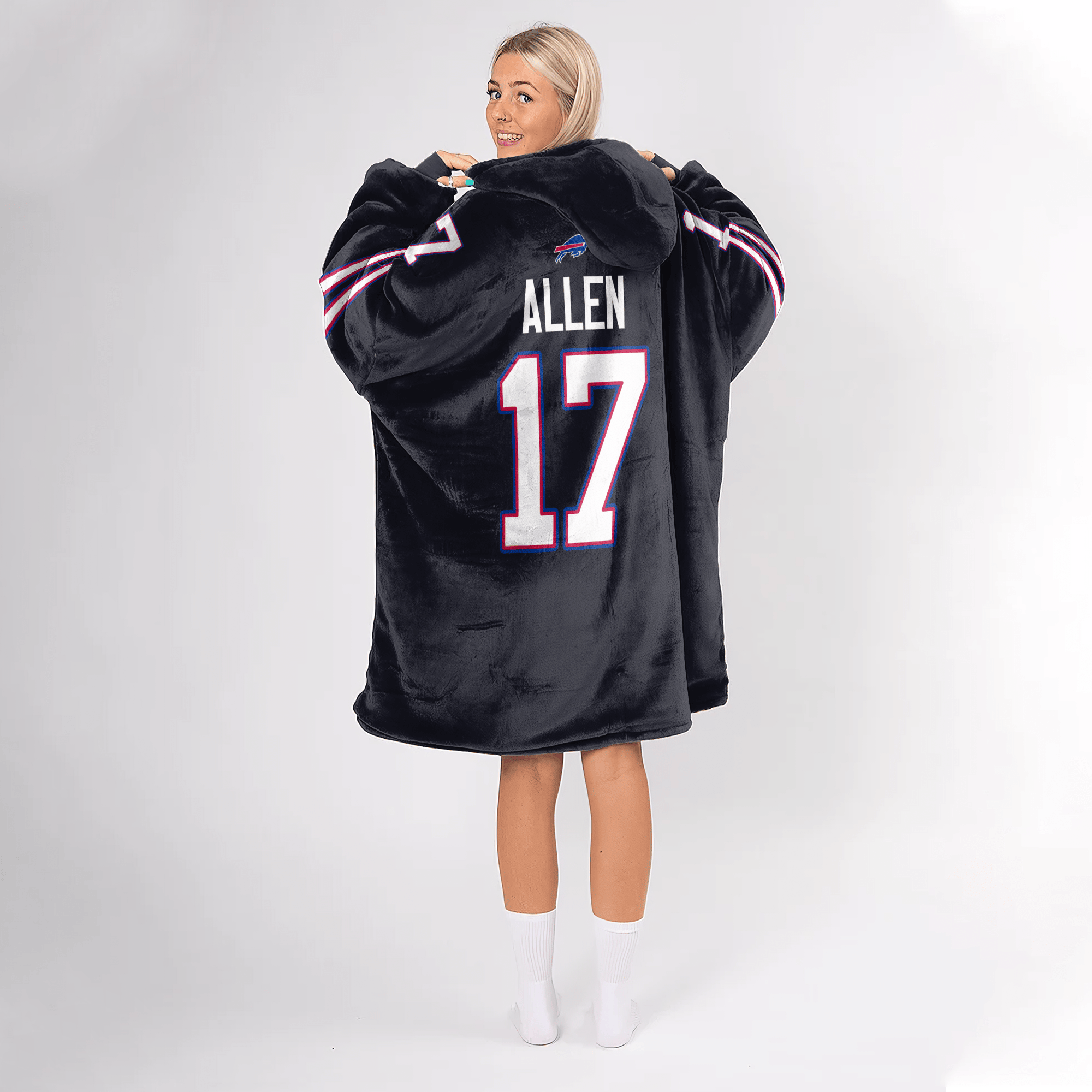 Captain J.A 17 Buffalo Football Unisex Blanket Hoodie