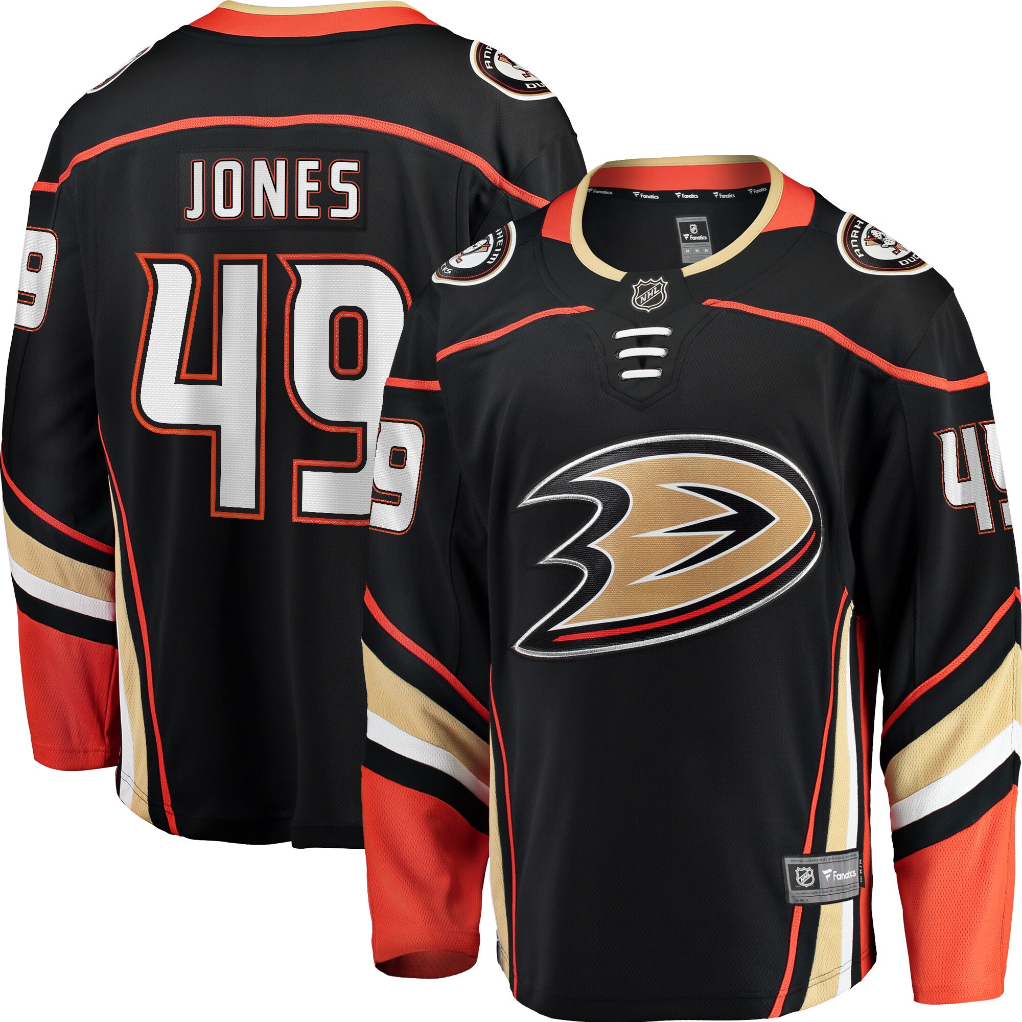 Max Jones Anaheim Ducks Breakaway Player Jersey - Black