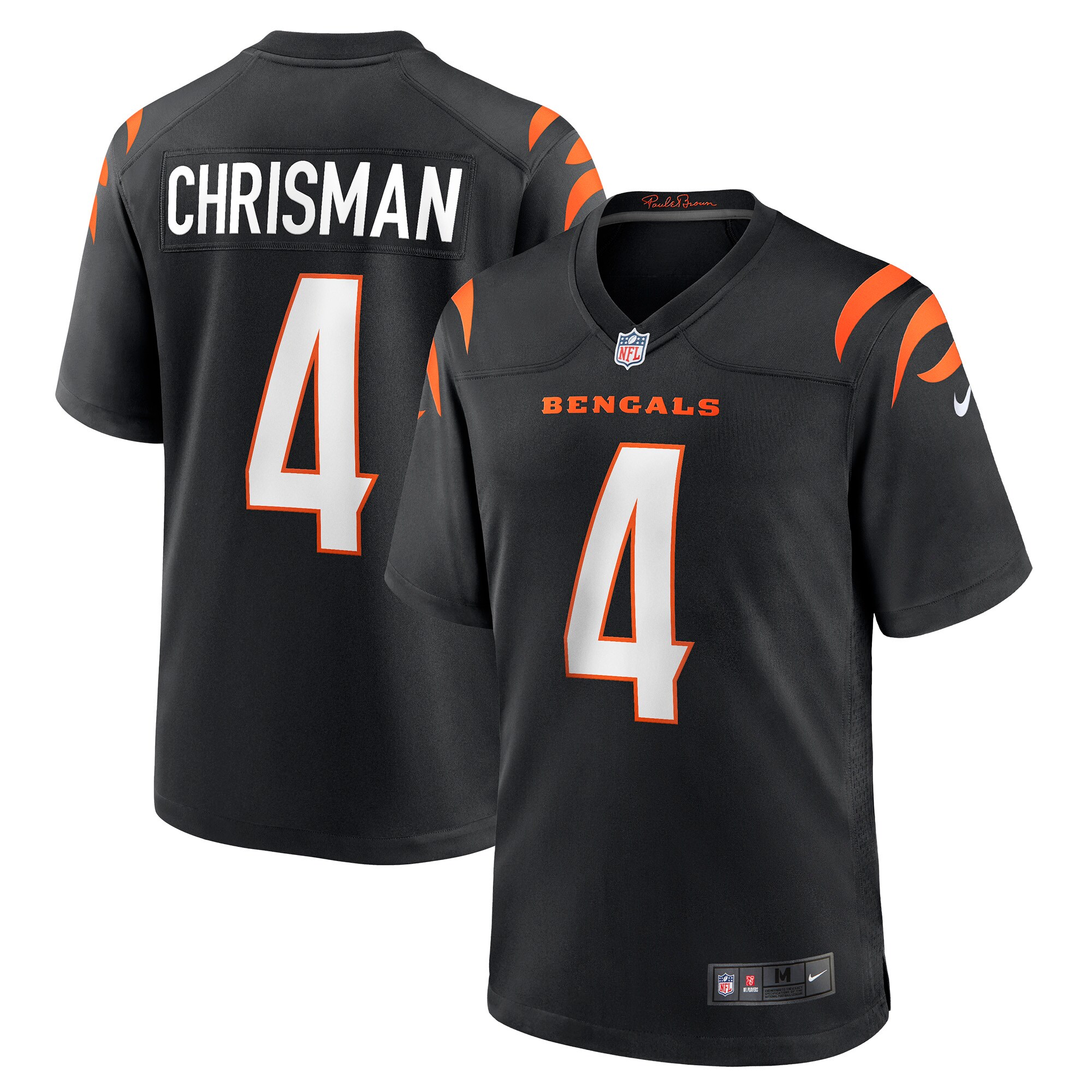 Drue Chrisman Cincinnati Bengals  Game Jersey - Black