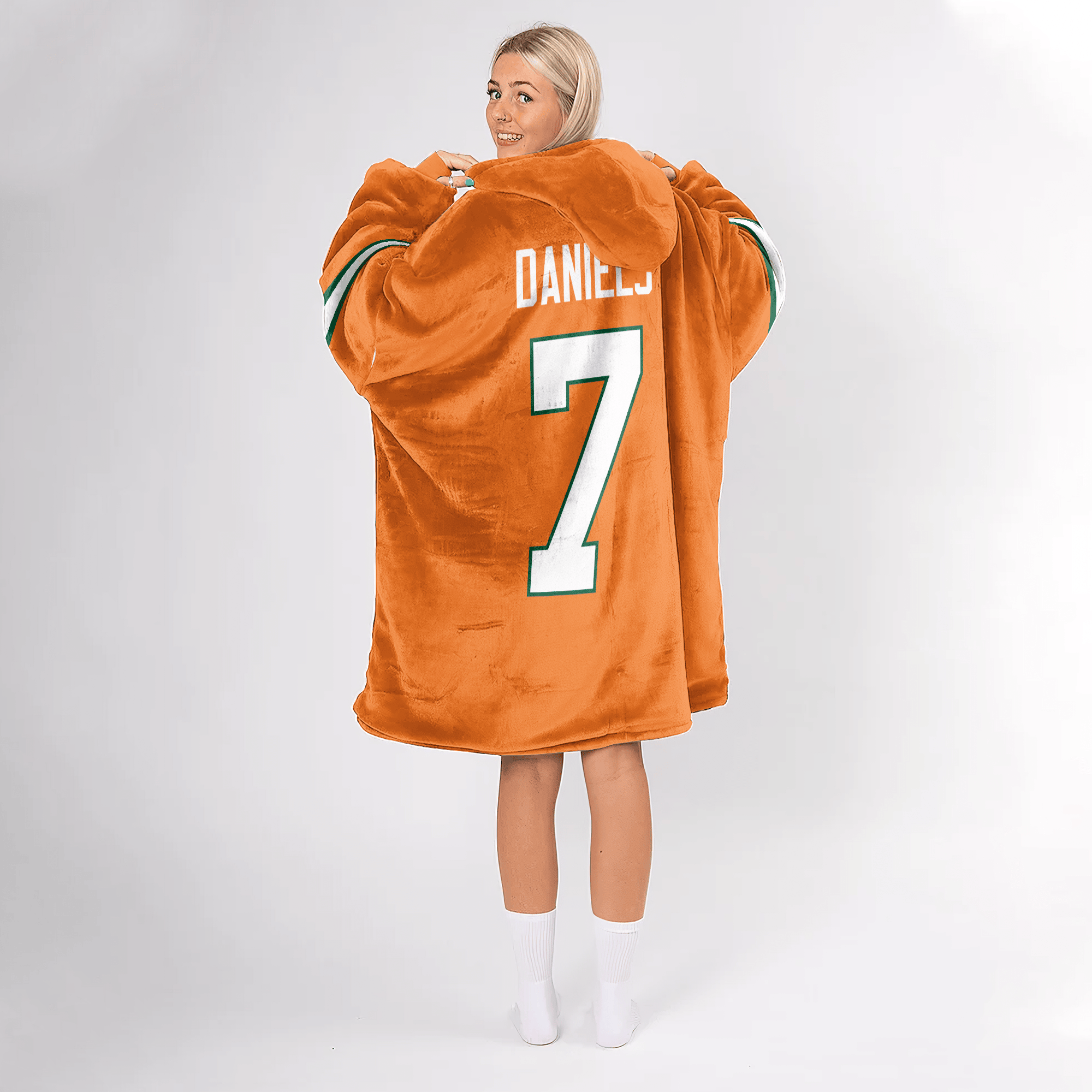Adult C.J.D 7 Miami Football Unisex Blanket Hoodie