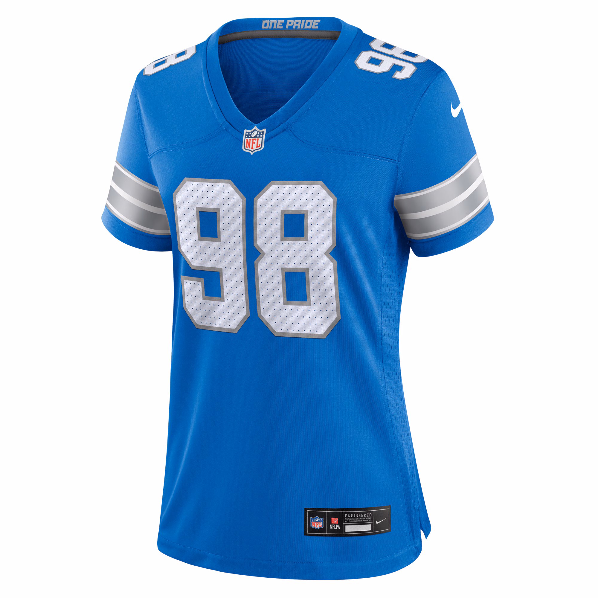 D.J. Reader Detroit Lions Women's Team Game Jersey -  Blue