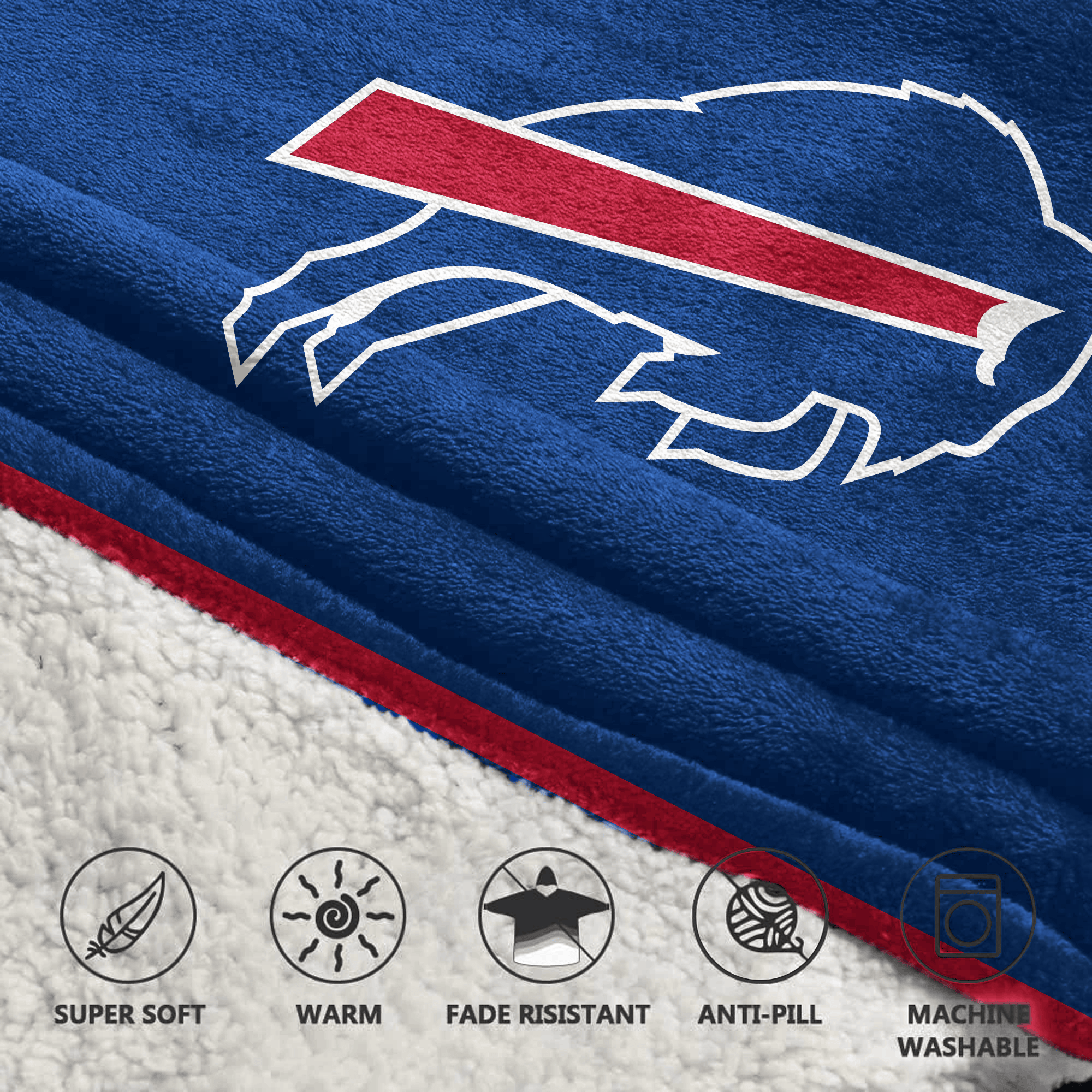 Adult J.A 17 Buffalo Football Unisex Blanket Hoodie