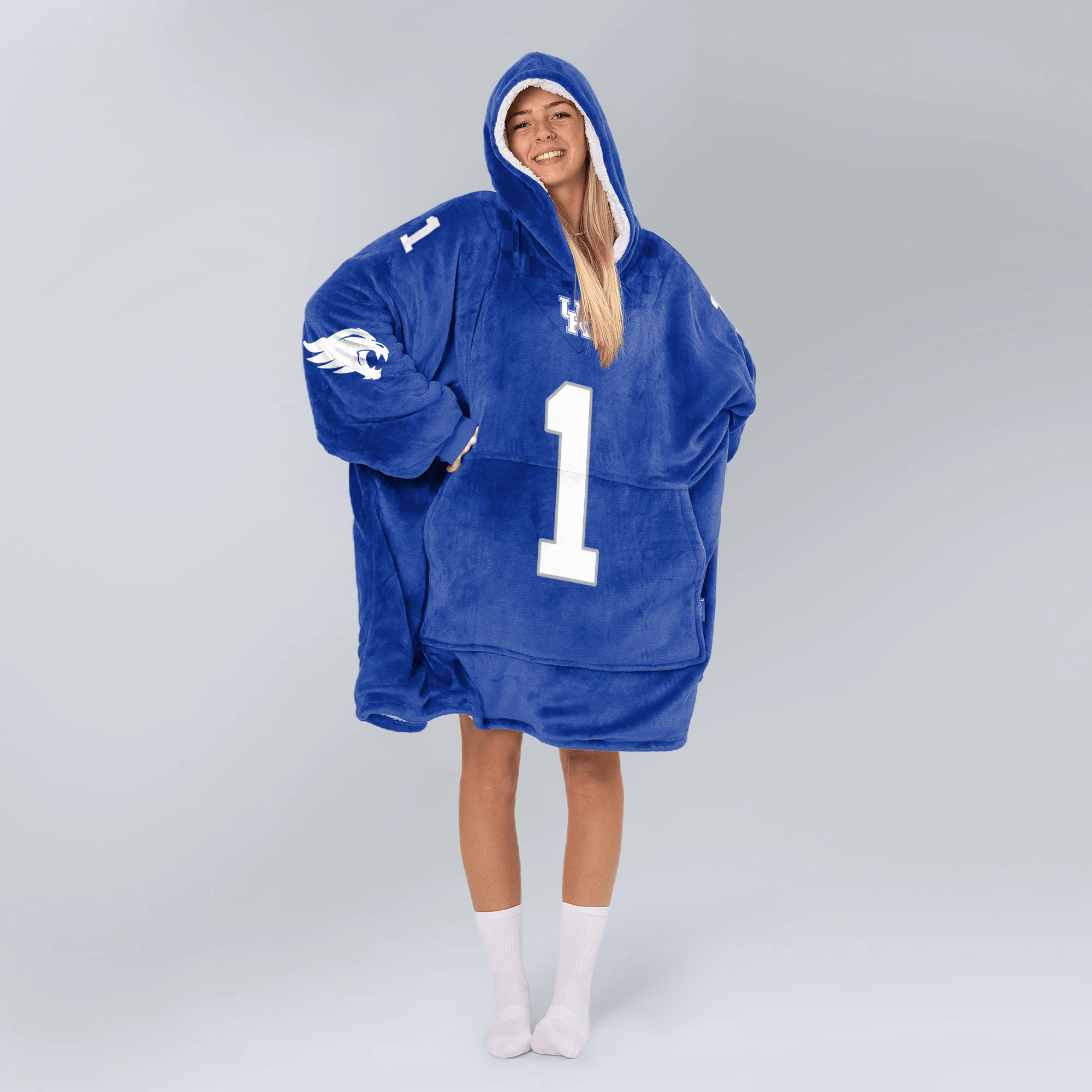 Adult #1 Kentucky Football Unisex Blanket Hoodie