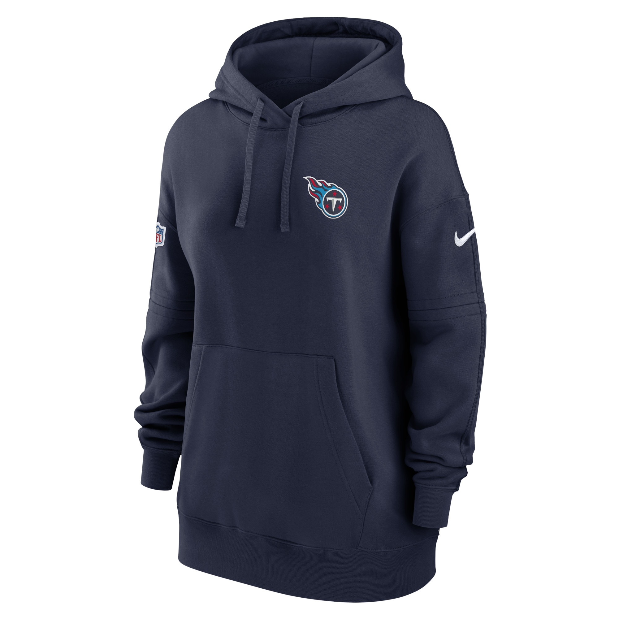 Tennessee Titans Women's 2023 Sideline Club Fleece Pullover Hoodie - Navy