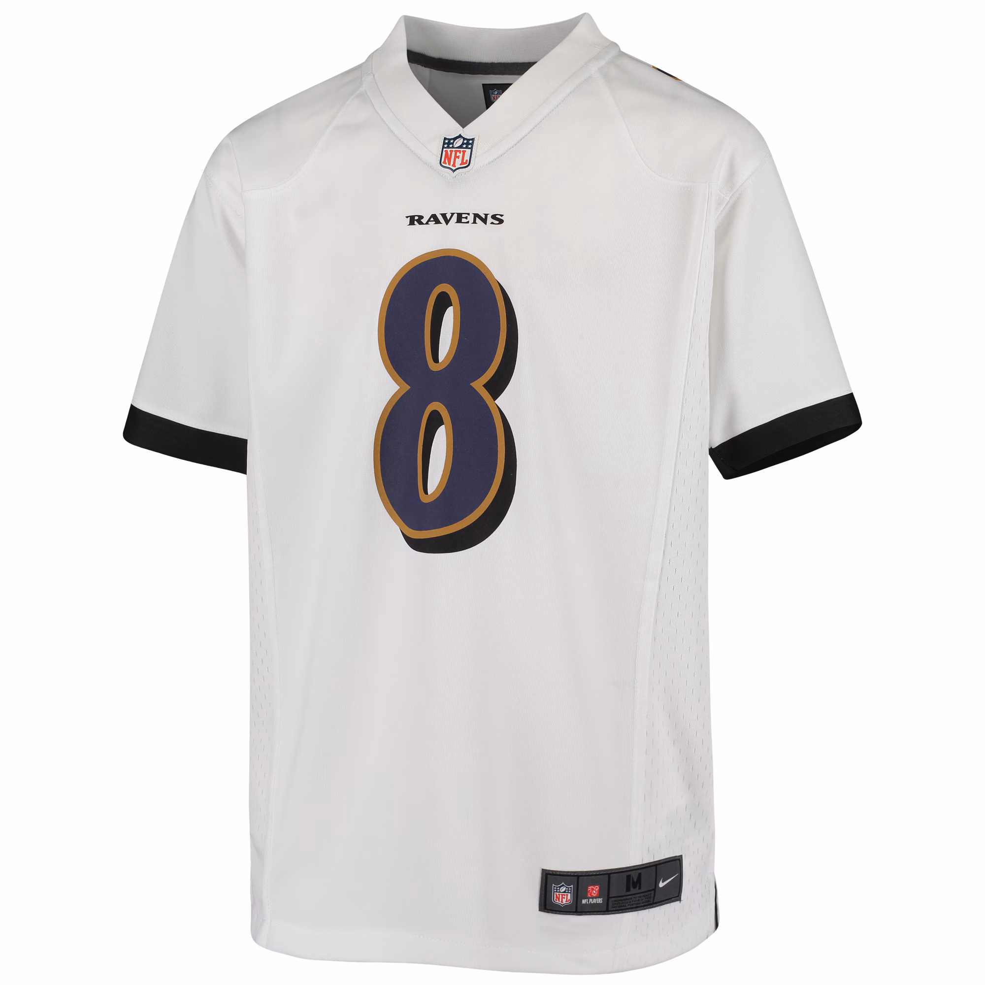 Lamar Jackson Baltimore Ravens Youth Game Jersey - White