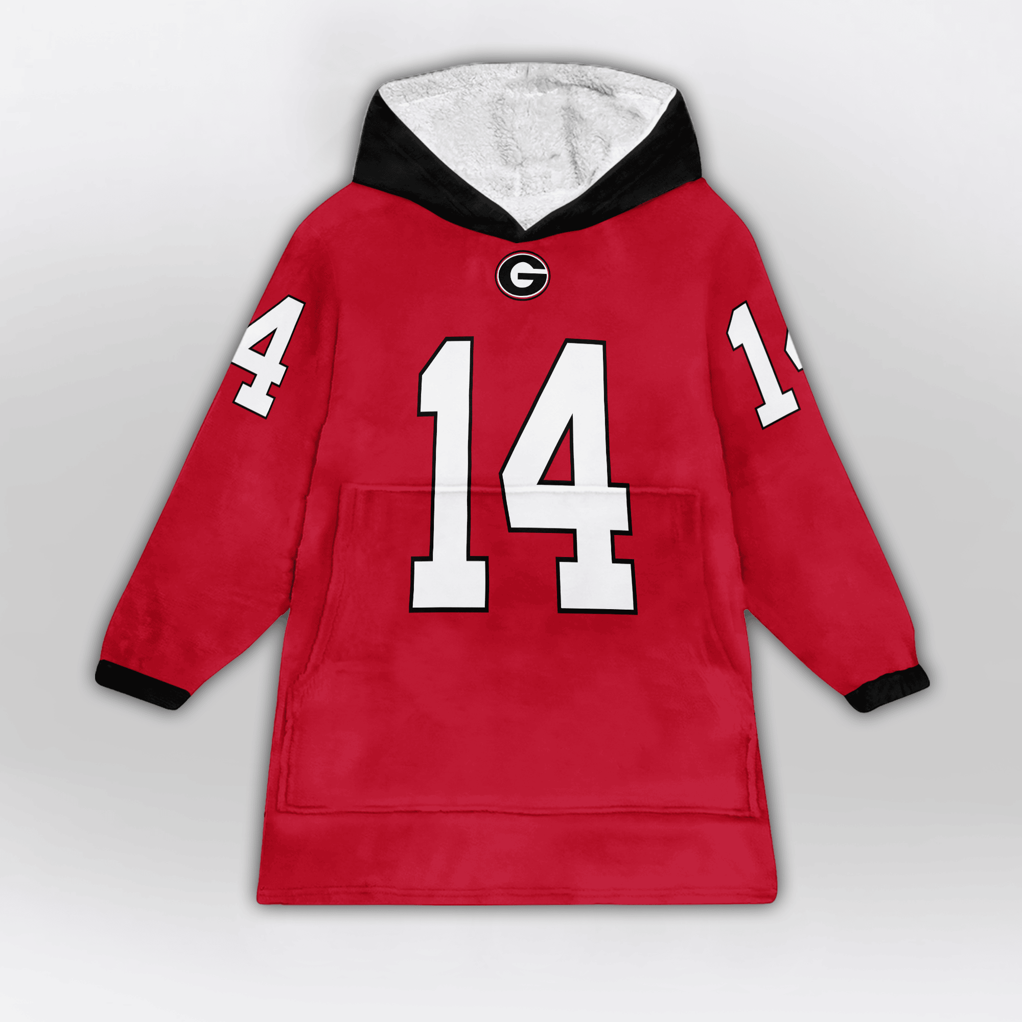 Adult G.S 14 Georgia Football Unisex Blanket Hoodie