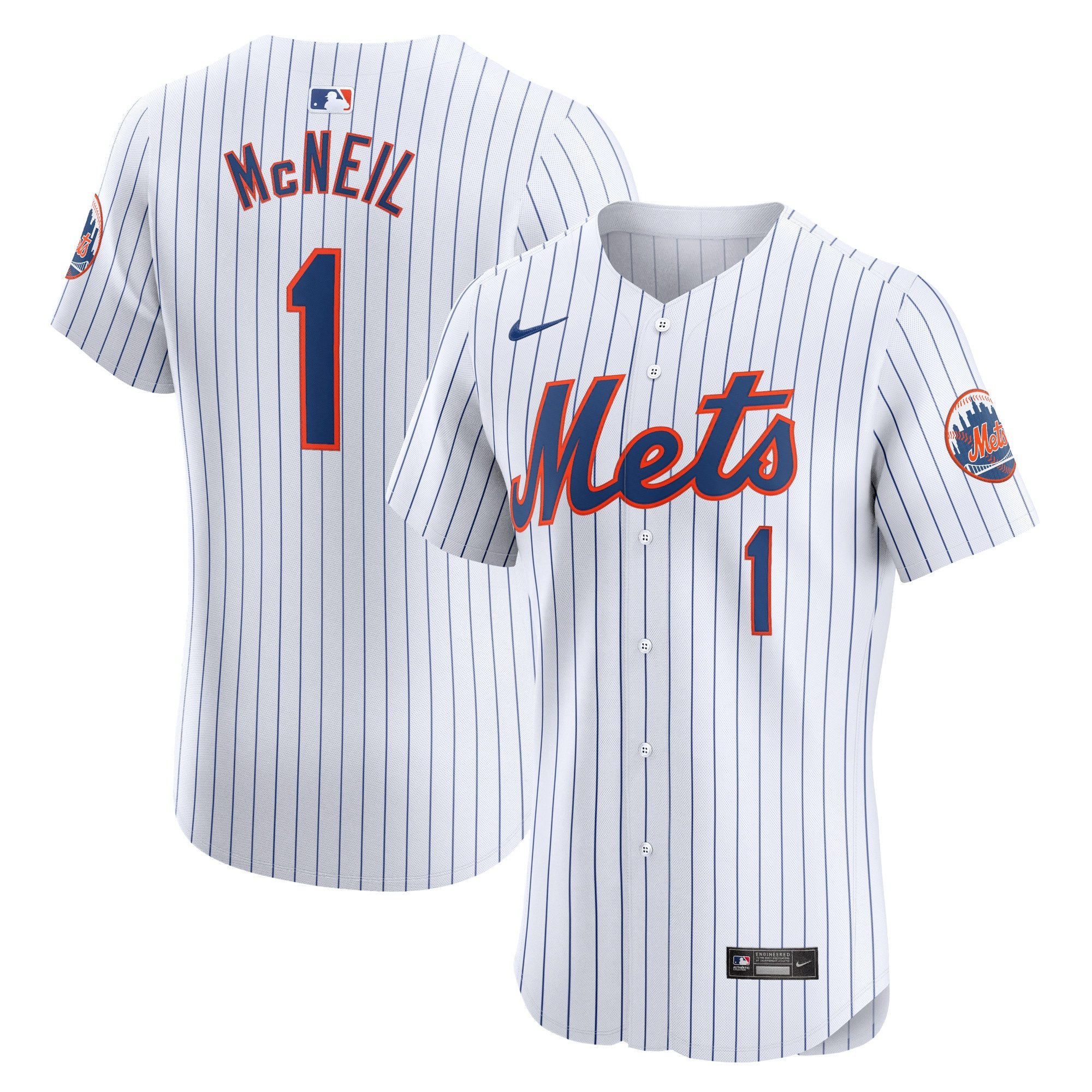 Men's New York Mets Jeff McNeil  White Home Elite Player Jersey