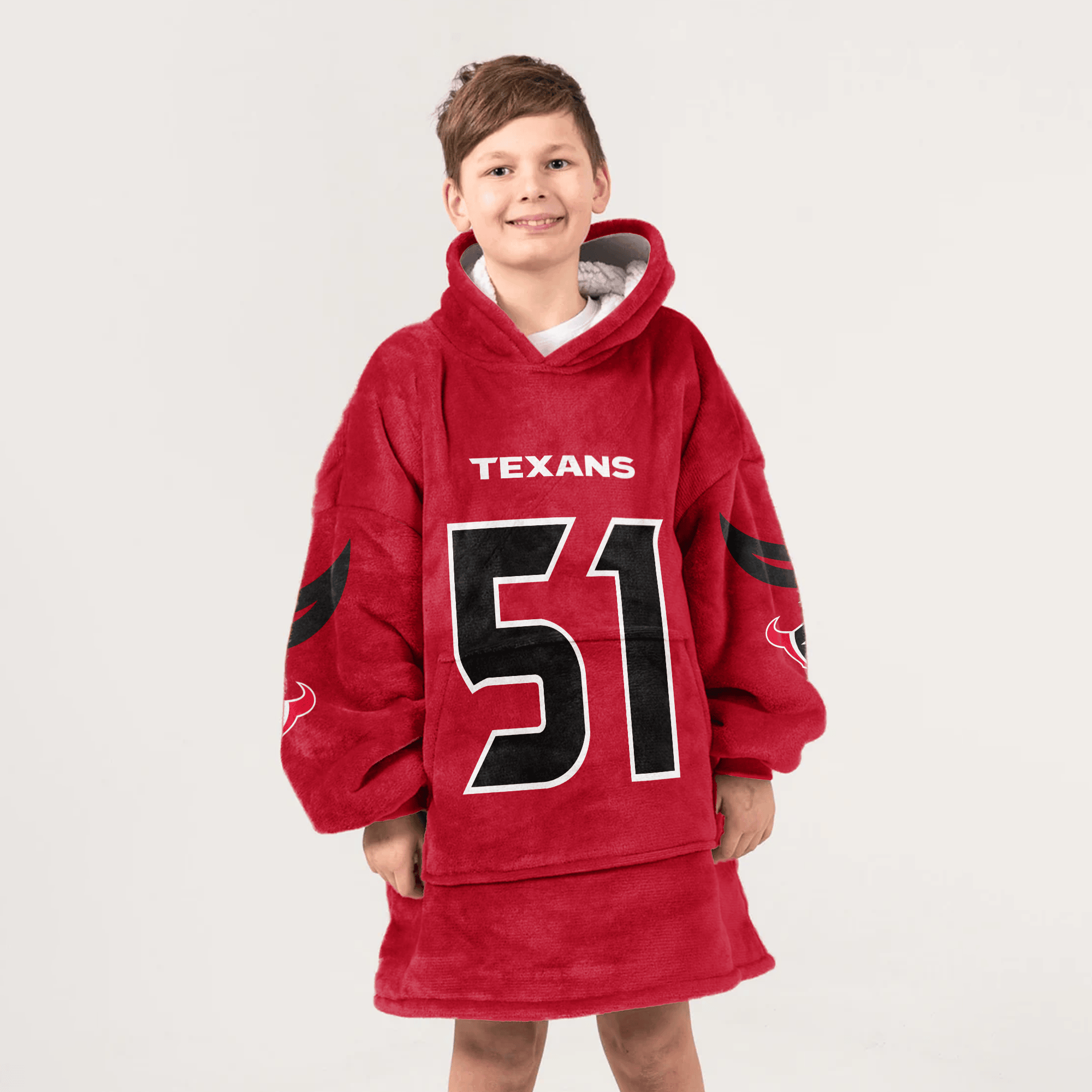 Kid W.A 51 Houston Football Unisex Blanket Hoodie