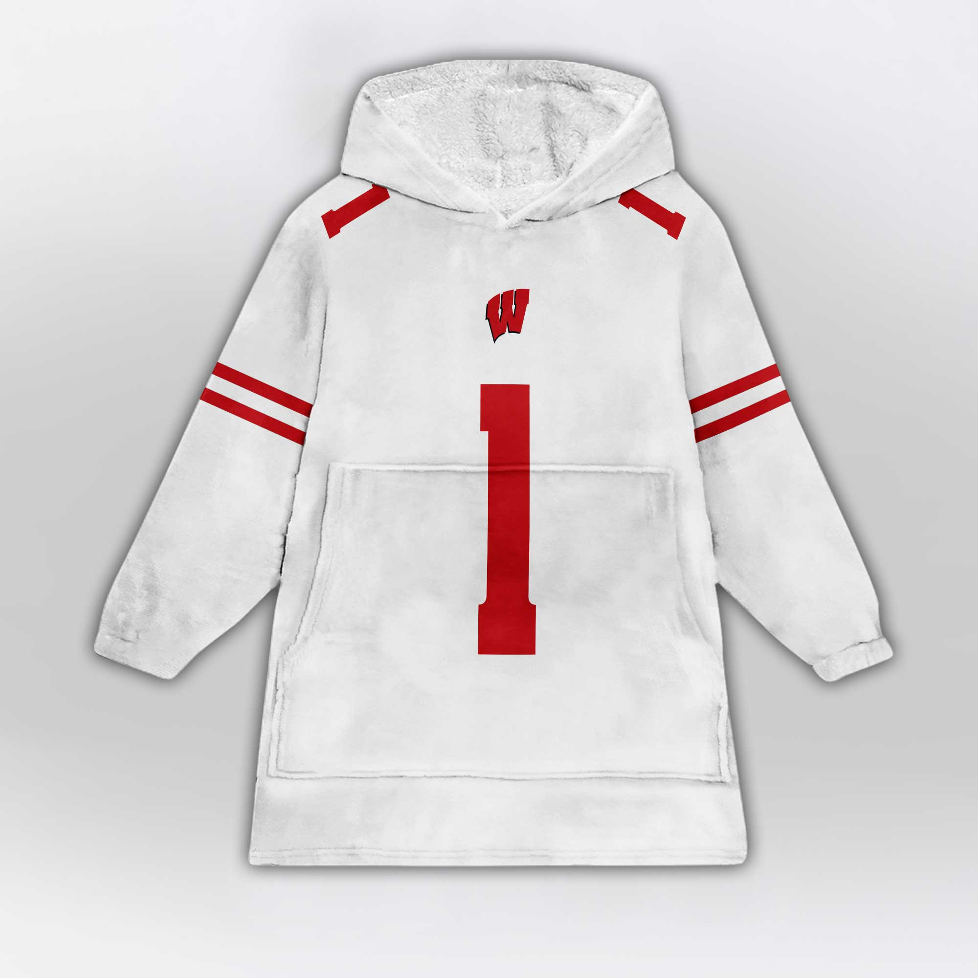 Kid #1 Wisconsin Football Unisex Blanket Hoodie