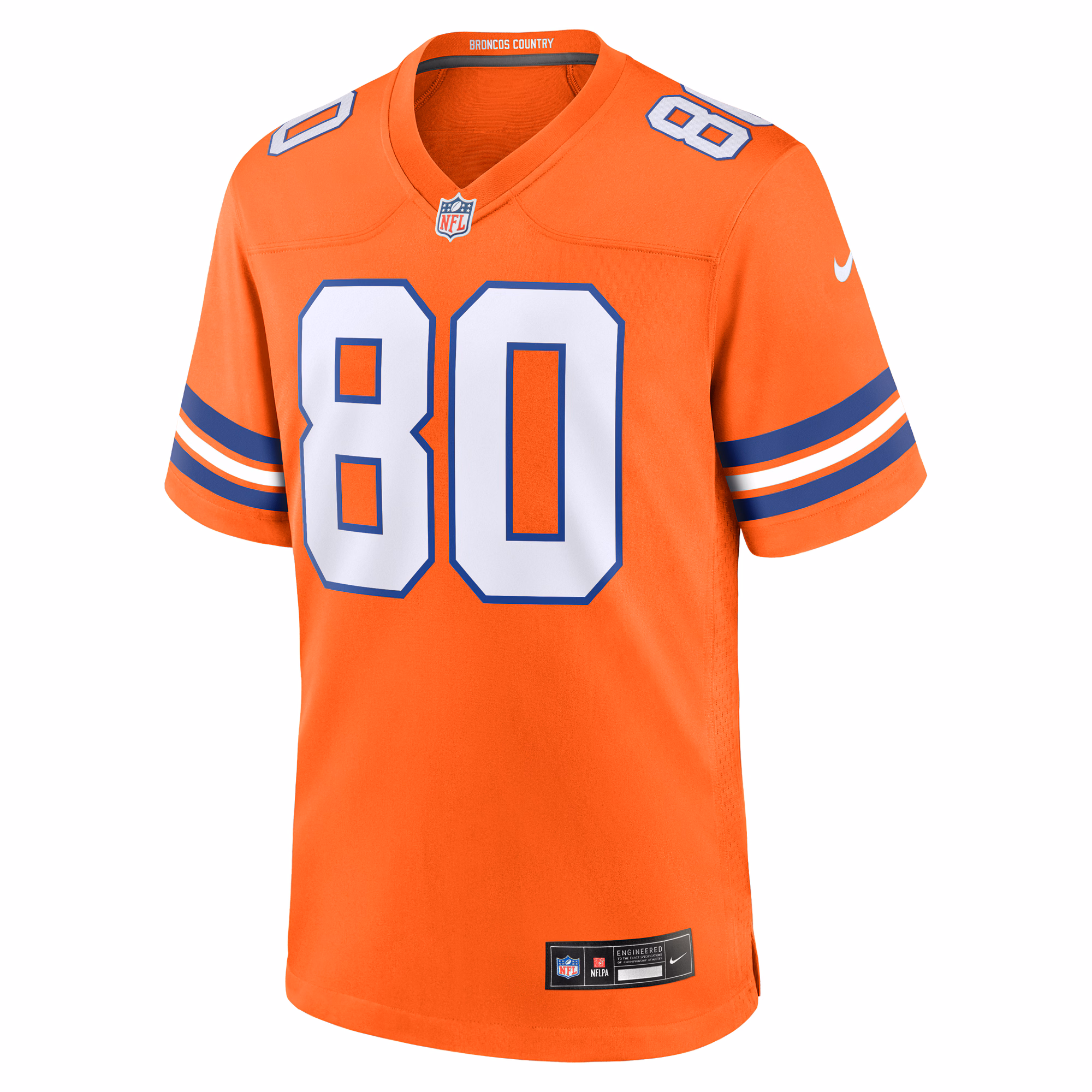Rod Smith Denver Broncos Mile High Collection 1977 Throwback Retired Player Game Jersey - Orange