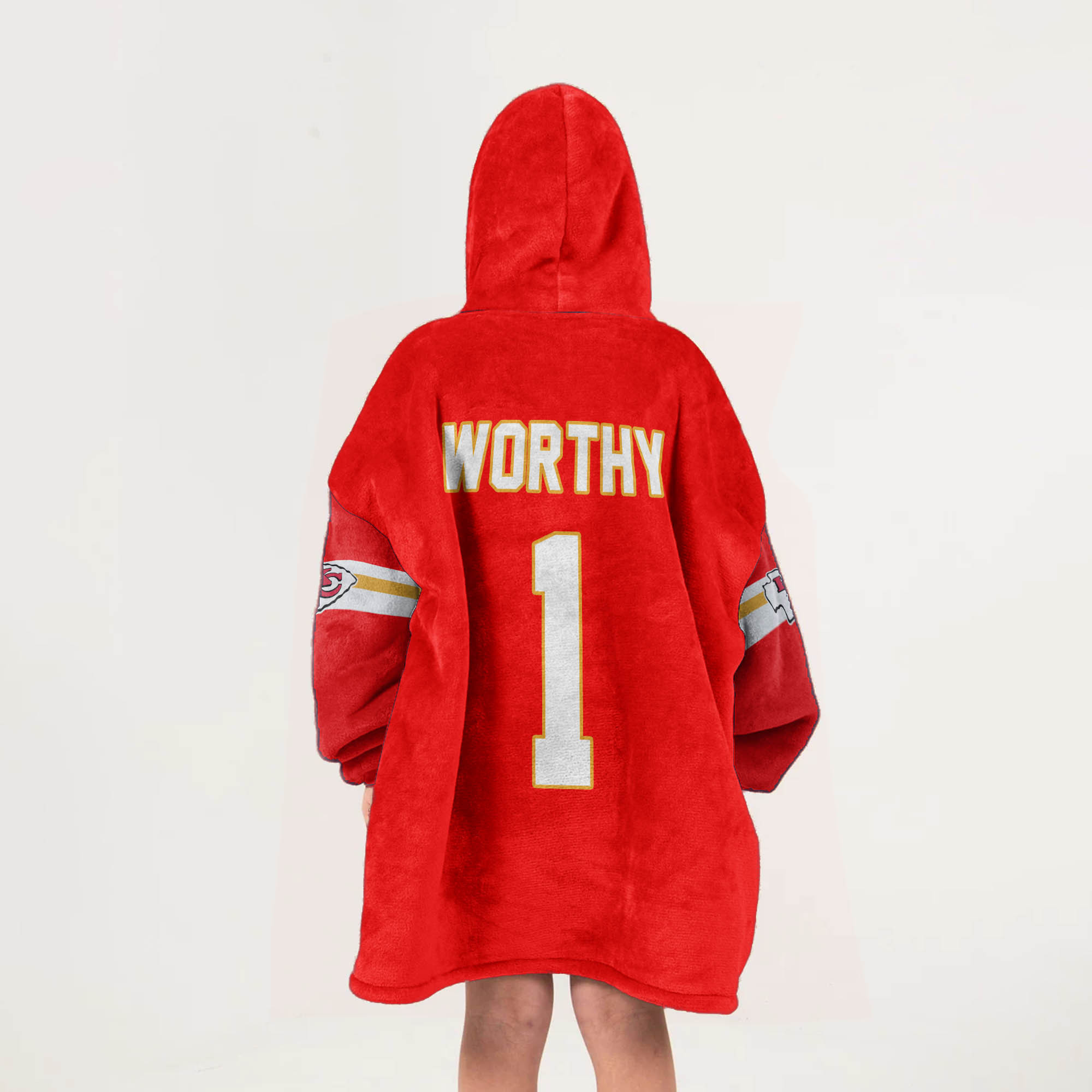 Adult 1 Kansas City Football Unisex Blanket Hoodie