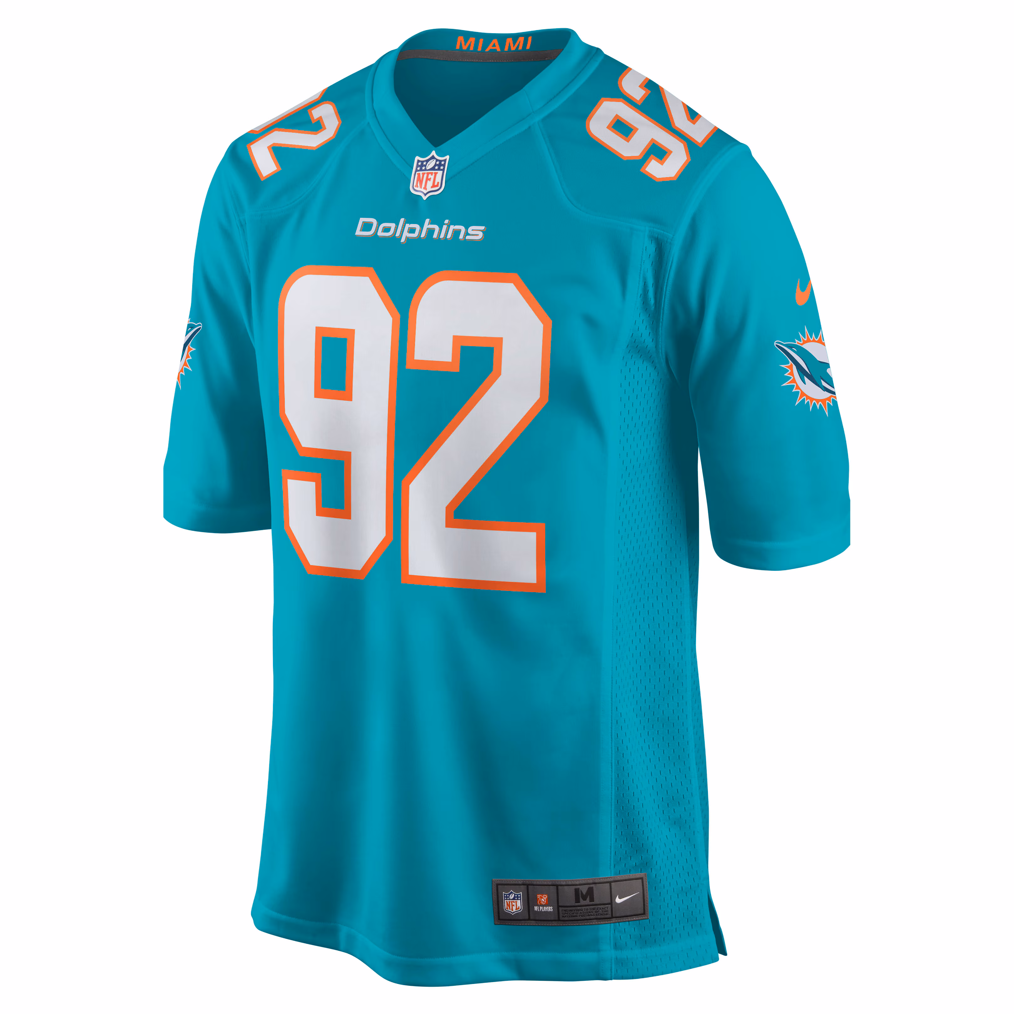 Zach Sieler Miami Dolphins Game Jersey - Aqua