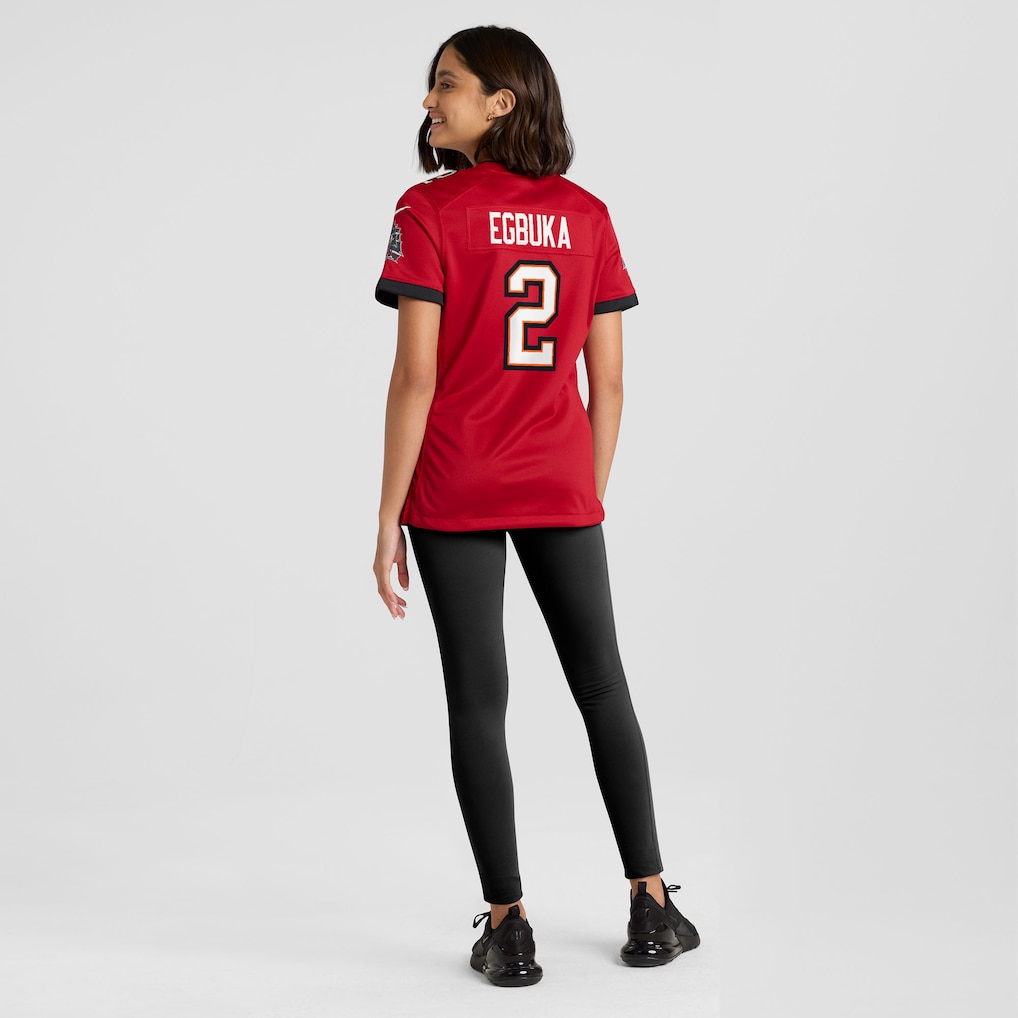 Emeka Egbuka #2 Tampa Bay Buccaneers Women's Team 50th Season Game Jersey - Red