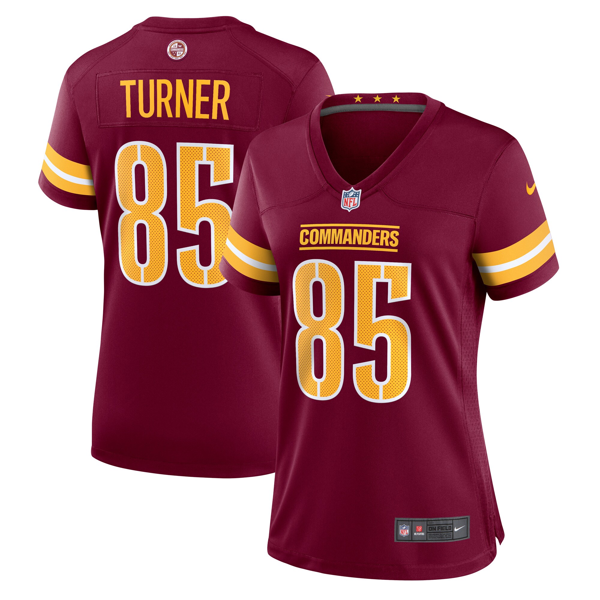 Cole Turner Washington Commanders  Women's Player Game Jersey - Burgundy