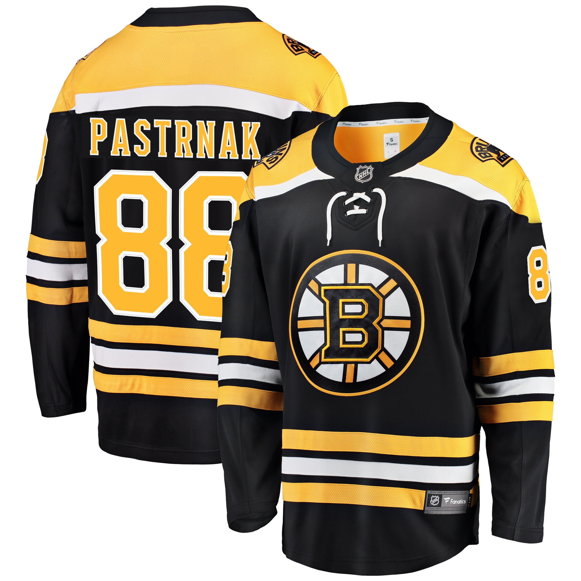 David Pastrnak Boston Bruins Home Premier Breakaway Player Jersey - Black