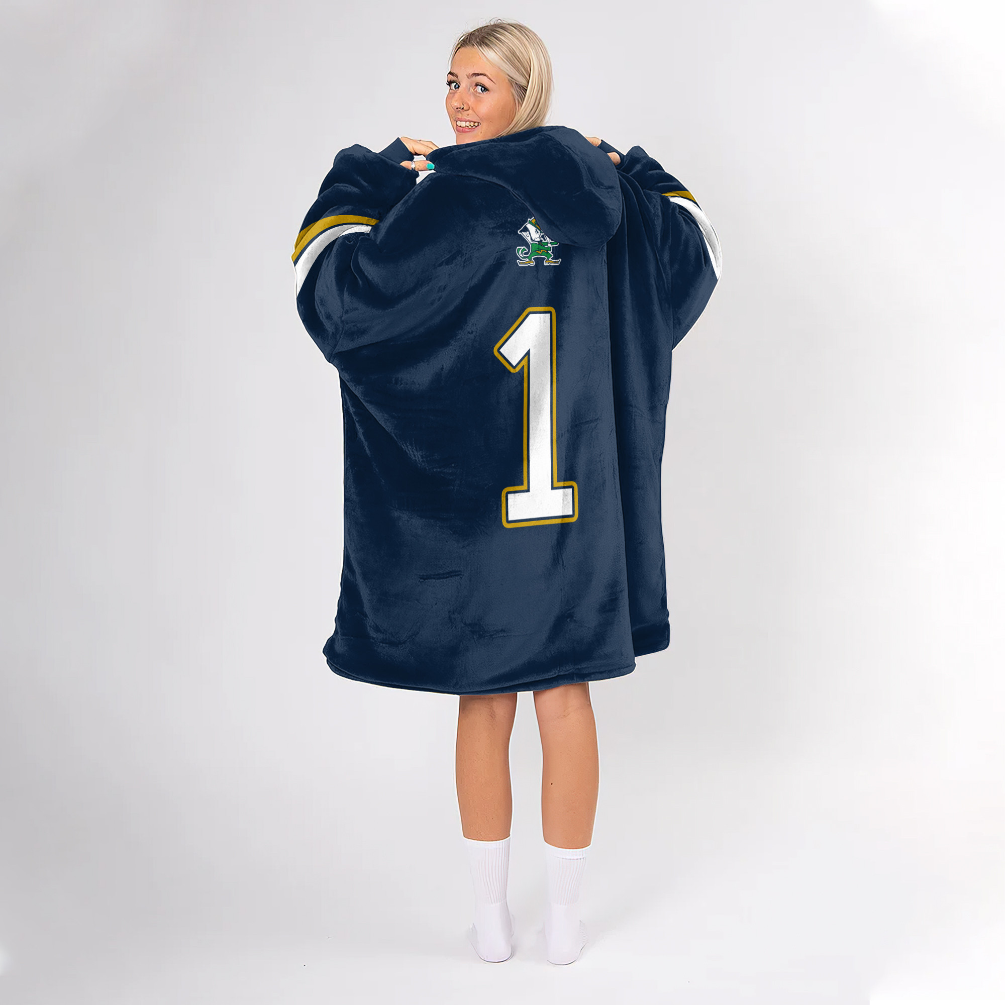 1 Notre Dame Football Unisex Blanket Hoodie