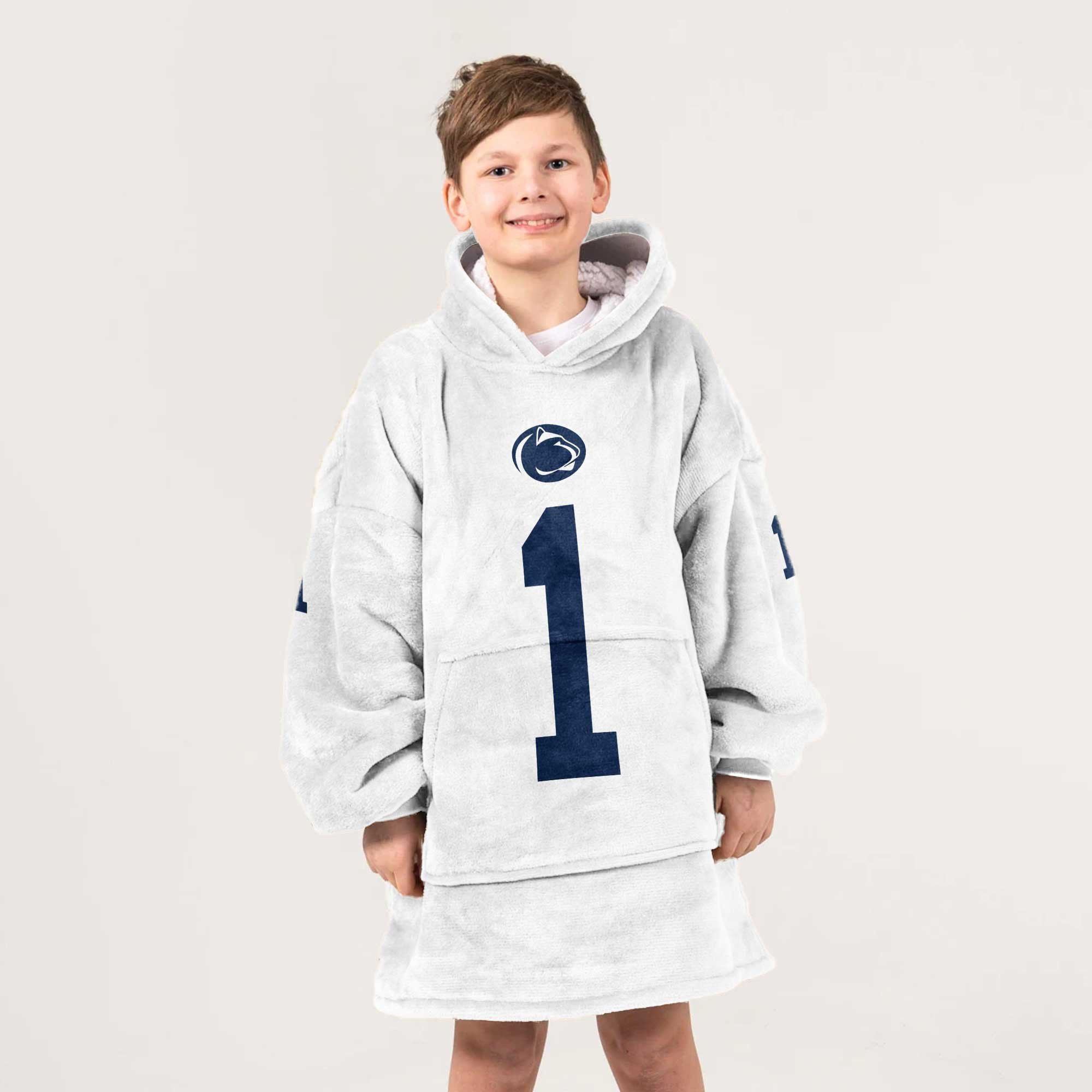 Adult #1 Penn State Football Unisex Blanket Hoodie