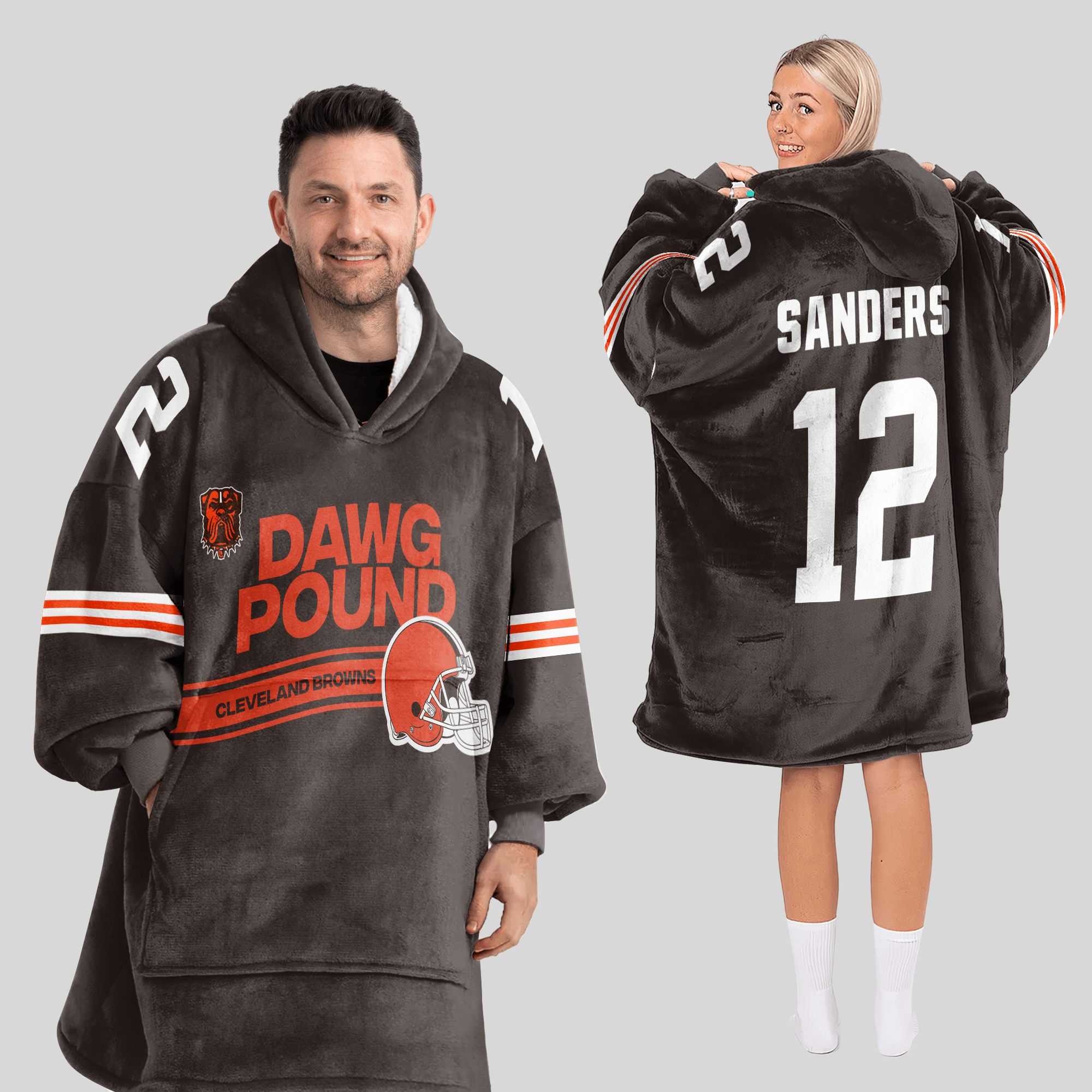 Dawg Pound Cleveland Football Unisex Blanket Hoodie