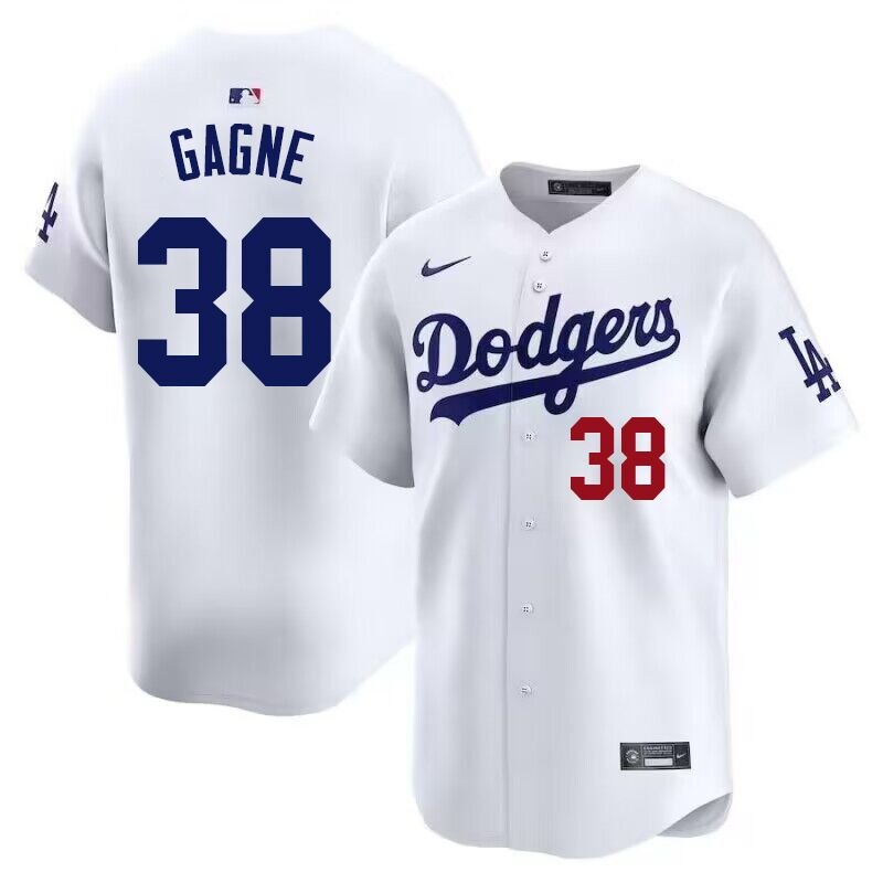 Men's Los Angeles Dodgers  White #38 Eric Gagne Home Cool Base Jersey