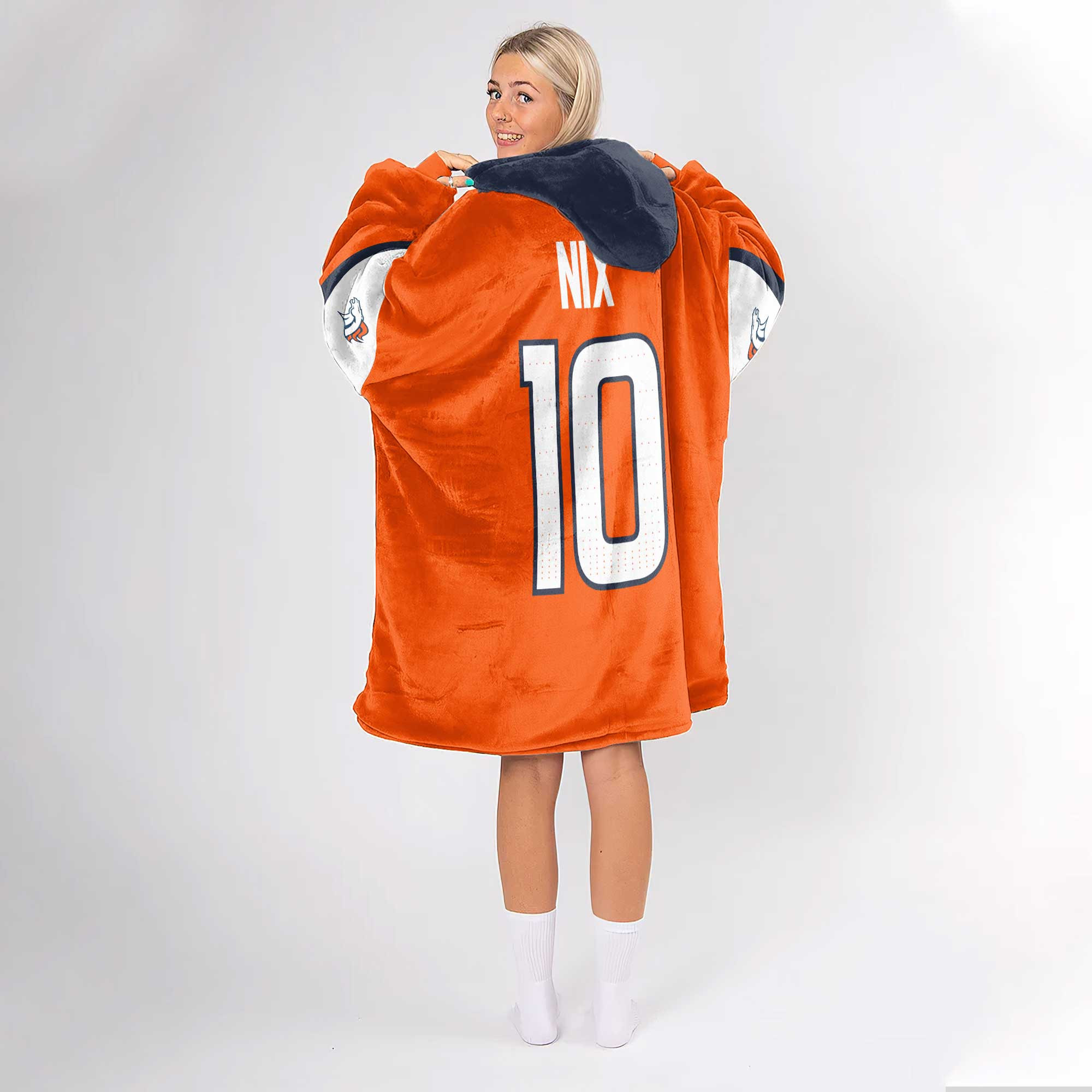 Adult B.N 10 Captain Denver Football Unisex Blanket Hoodie