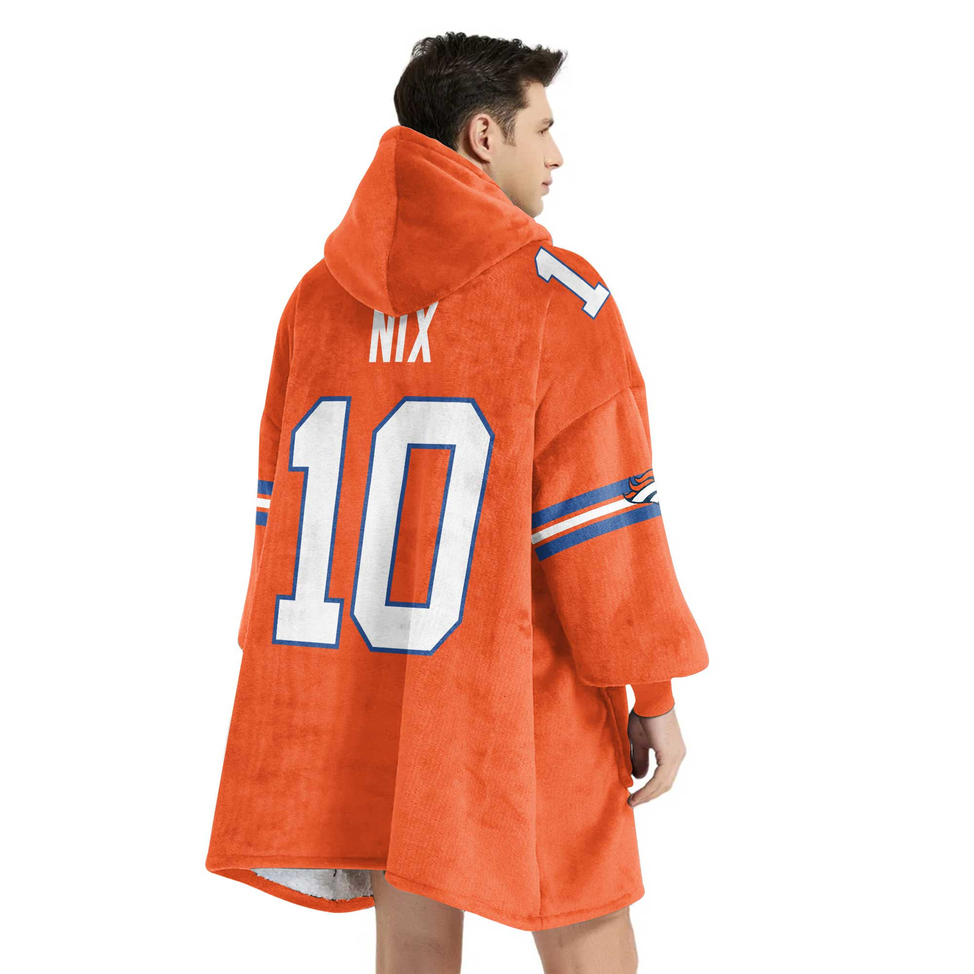 Adult 10 Denver Football Unisex Blanket Hoodie