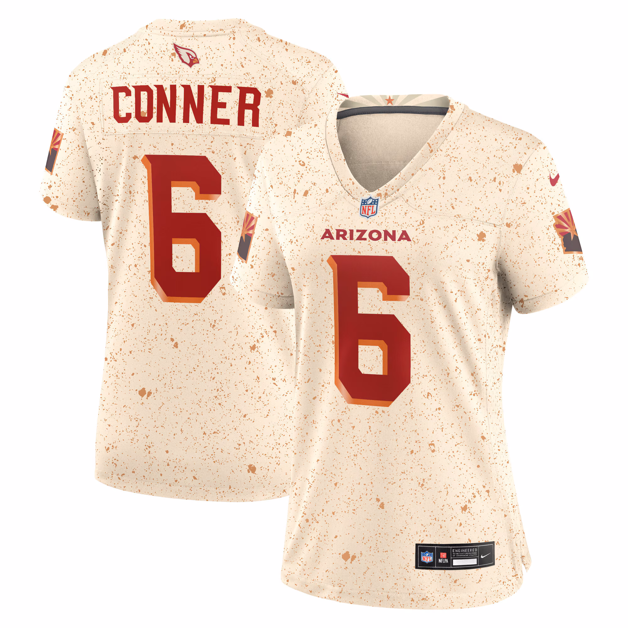 James Conner #6 Arizona Cardinals Women's 2025 Rivalries Collection Game Jersey - Natural