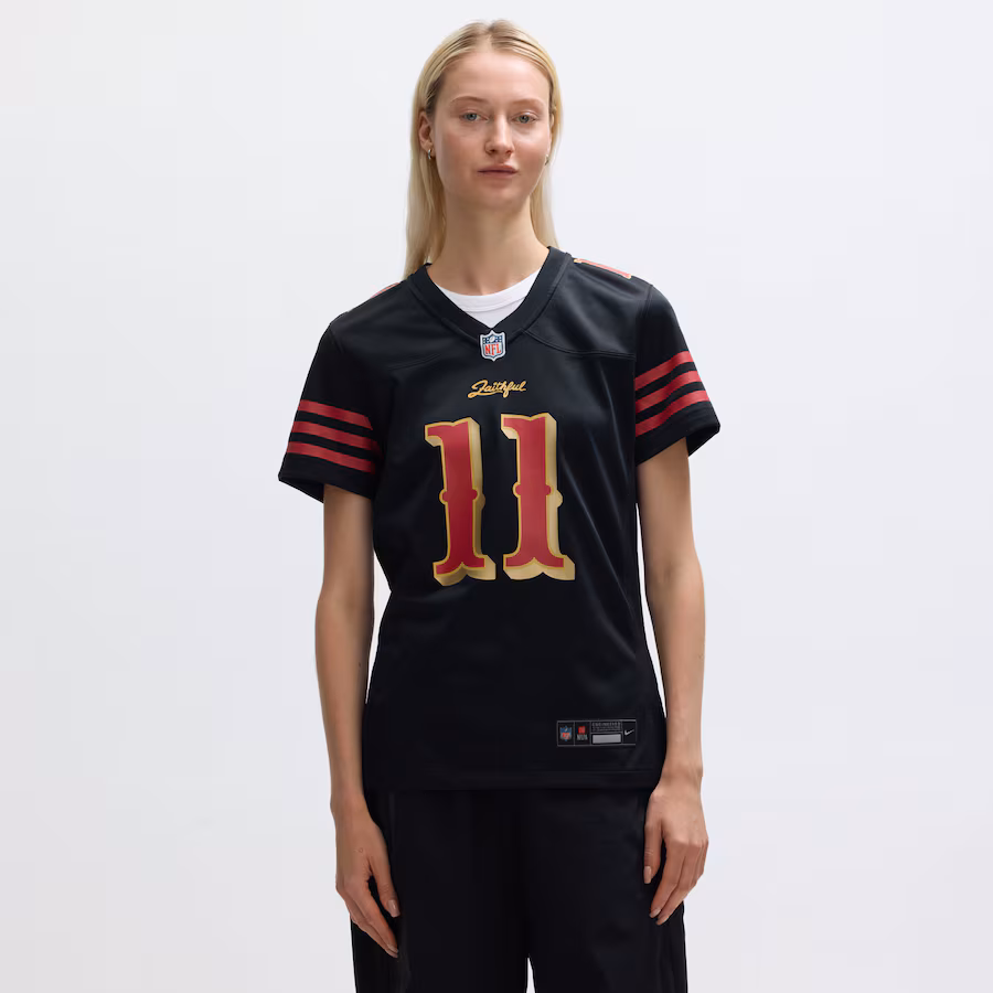 Brandon Aiyuk #11 San Francisco 49ers Women's 2025 Rivalries Collection Game Jersey - Black