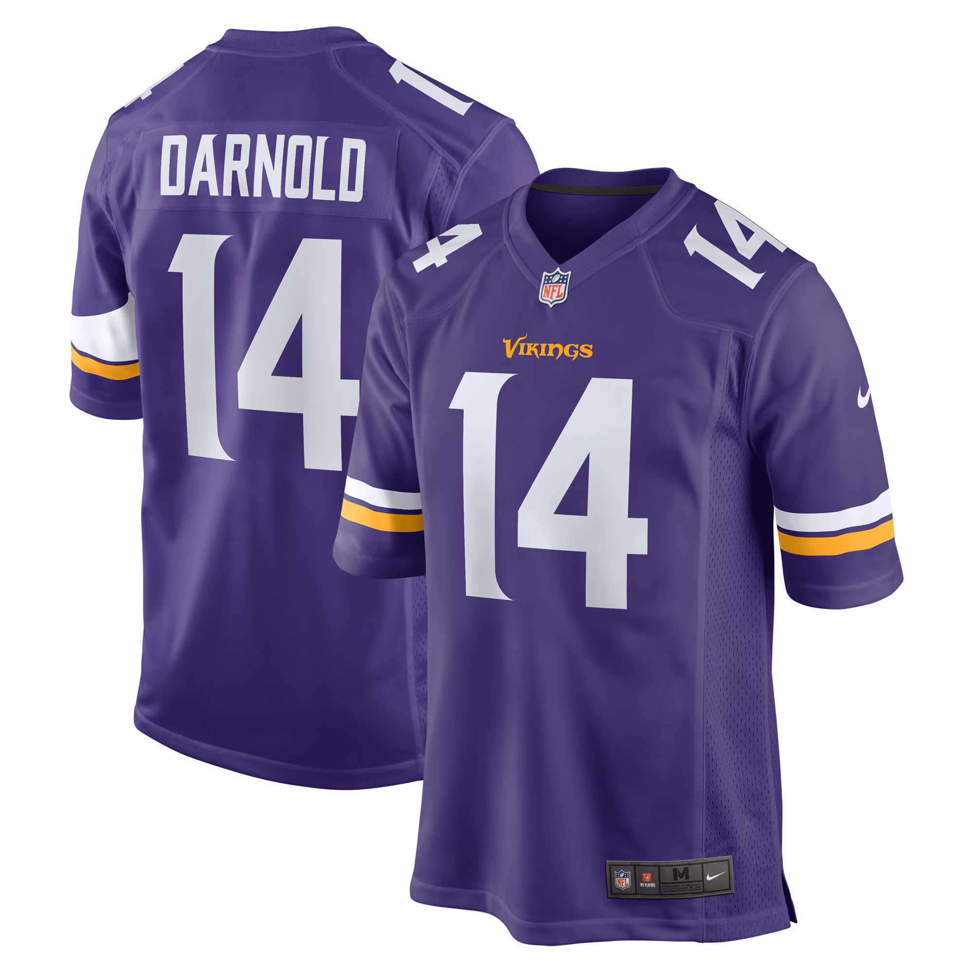 Sam Darnold #14 Minnesota Vikings Team Game Jersey -  Purple
