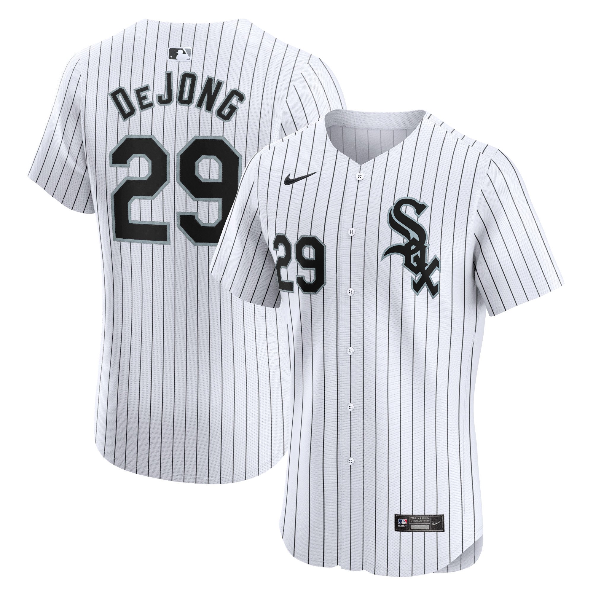 Men's Chicago White Sox Paul DeJong  White Home Elite Player Jersey