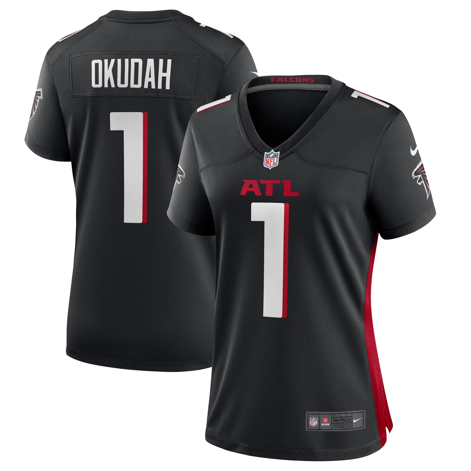 Jeff Okudah Atlanta Falcons Women's Game Player Jersey - Black