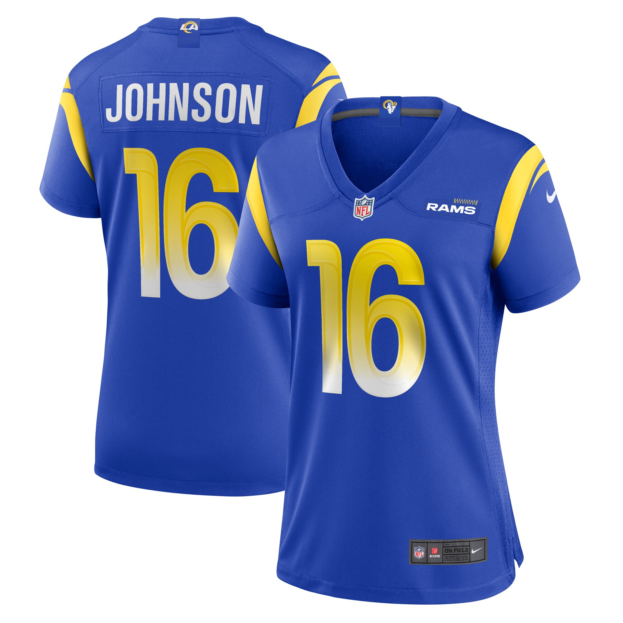 Tyler Johnson Los Angeles Rams Women's Team Game Jersey -  Royal