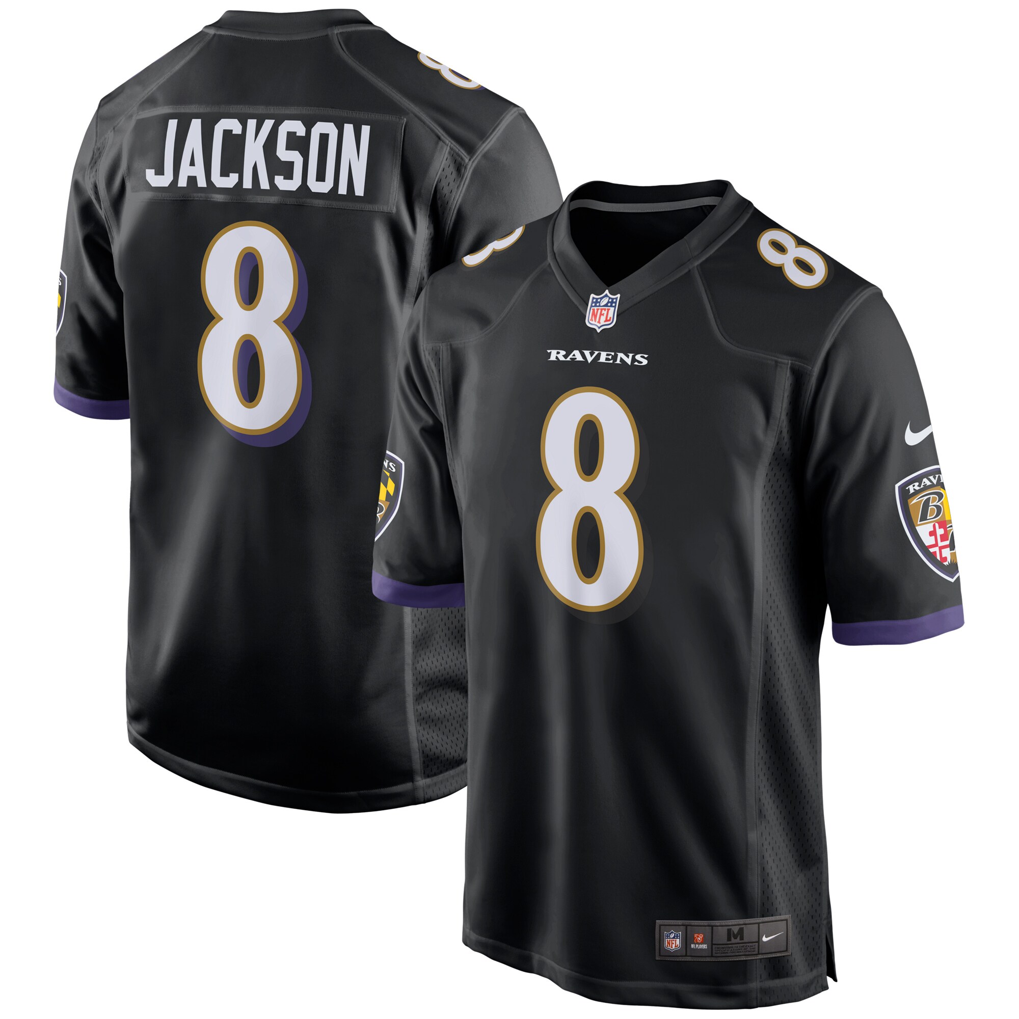 Lamar Jackson Baltimore Ravens  Game Jersey - Black