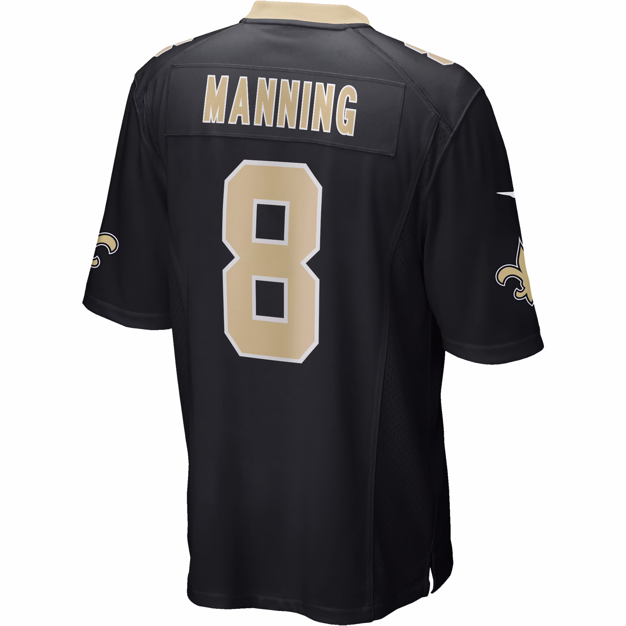 Archie Manning New Orleans Saints Game Retired Player Jersey - Black
