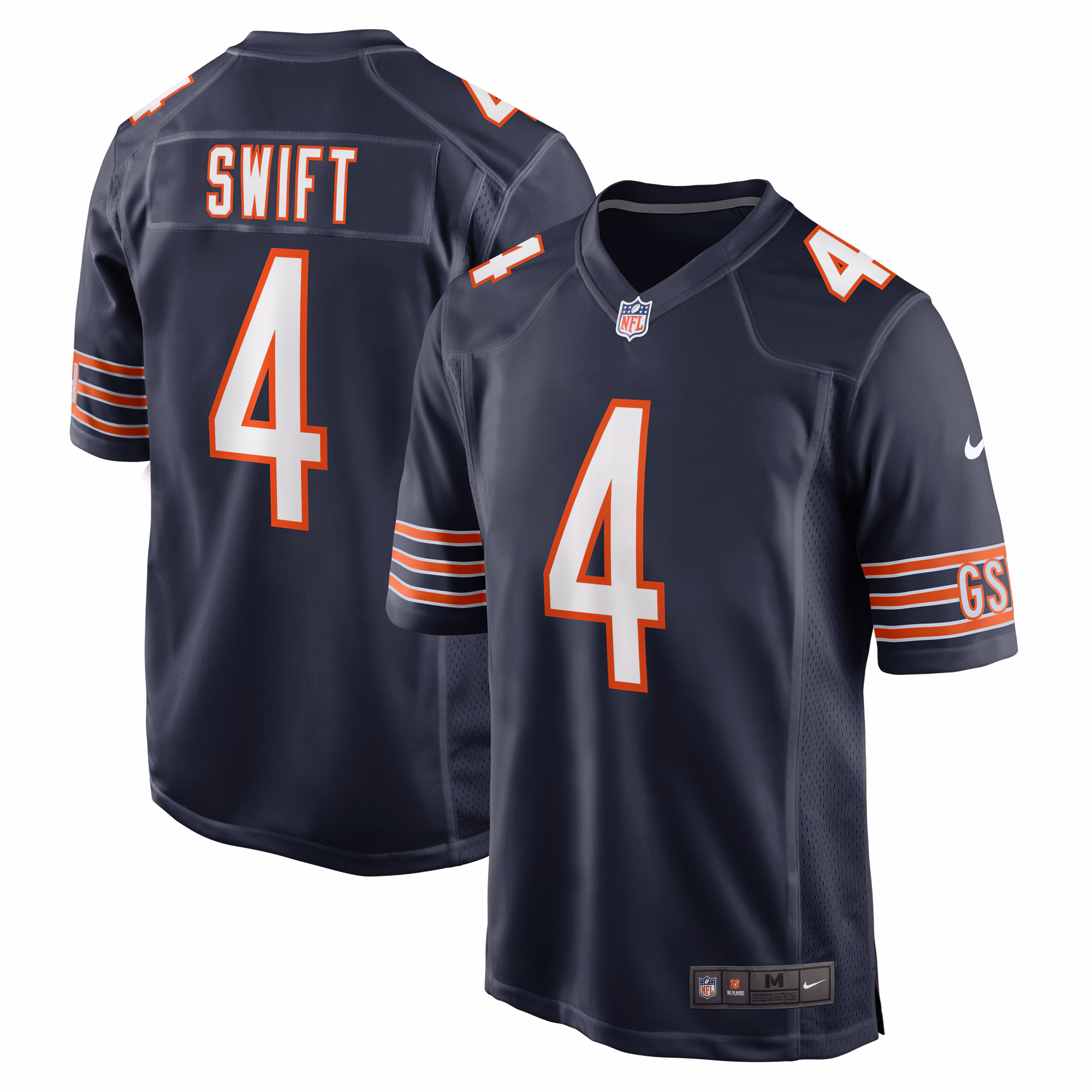 D'Andre Swift Chicago Bears  Game Jersey -  Navy