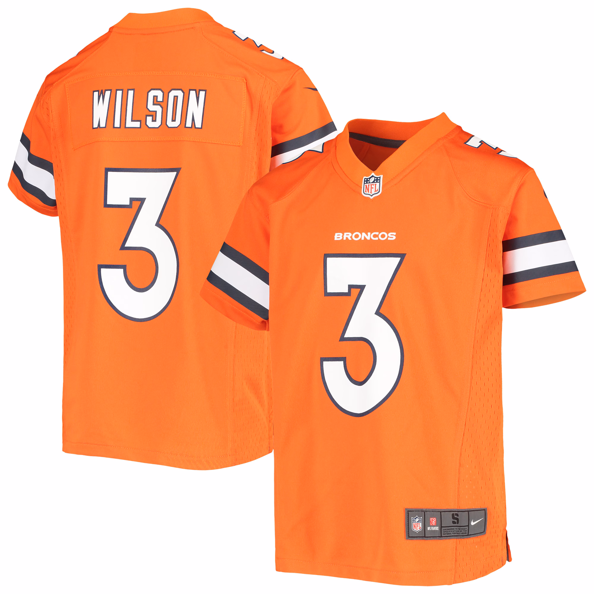 Russell Wilson Denver Broncos Youth Game Jersey - Orange