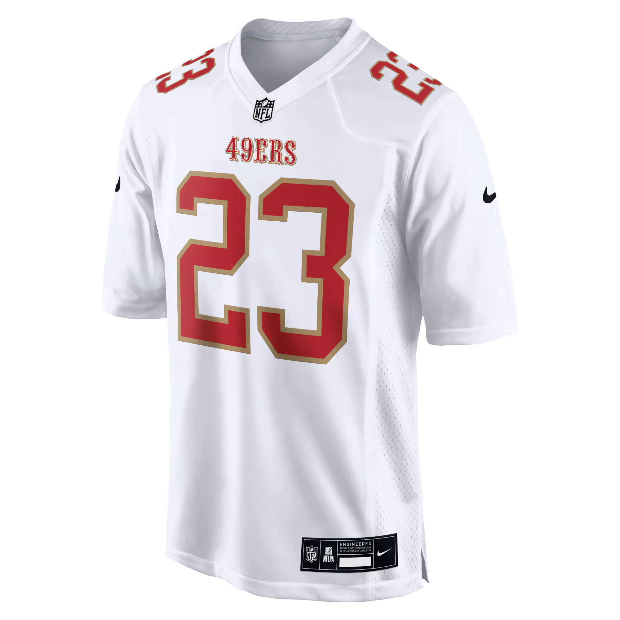 Christian McCaffrey San Francisco 49ers Fashion Game Jersey - Tundra White