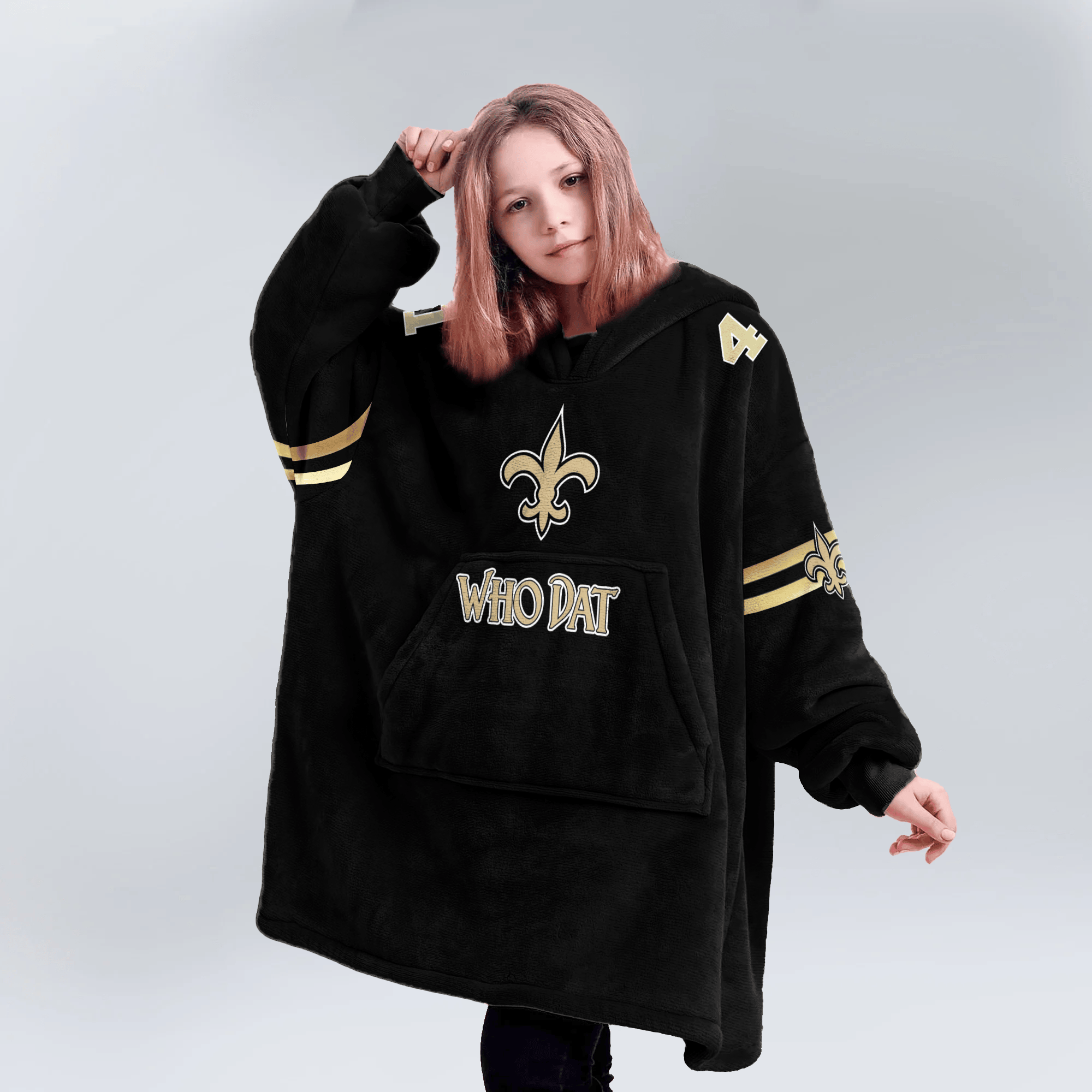 New Orleans Football Unisex Blanket Hoodie
