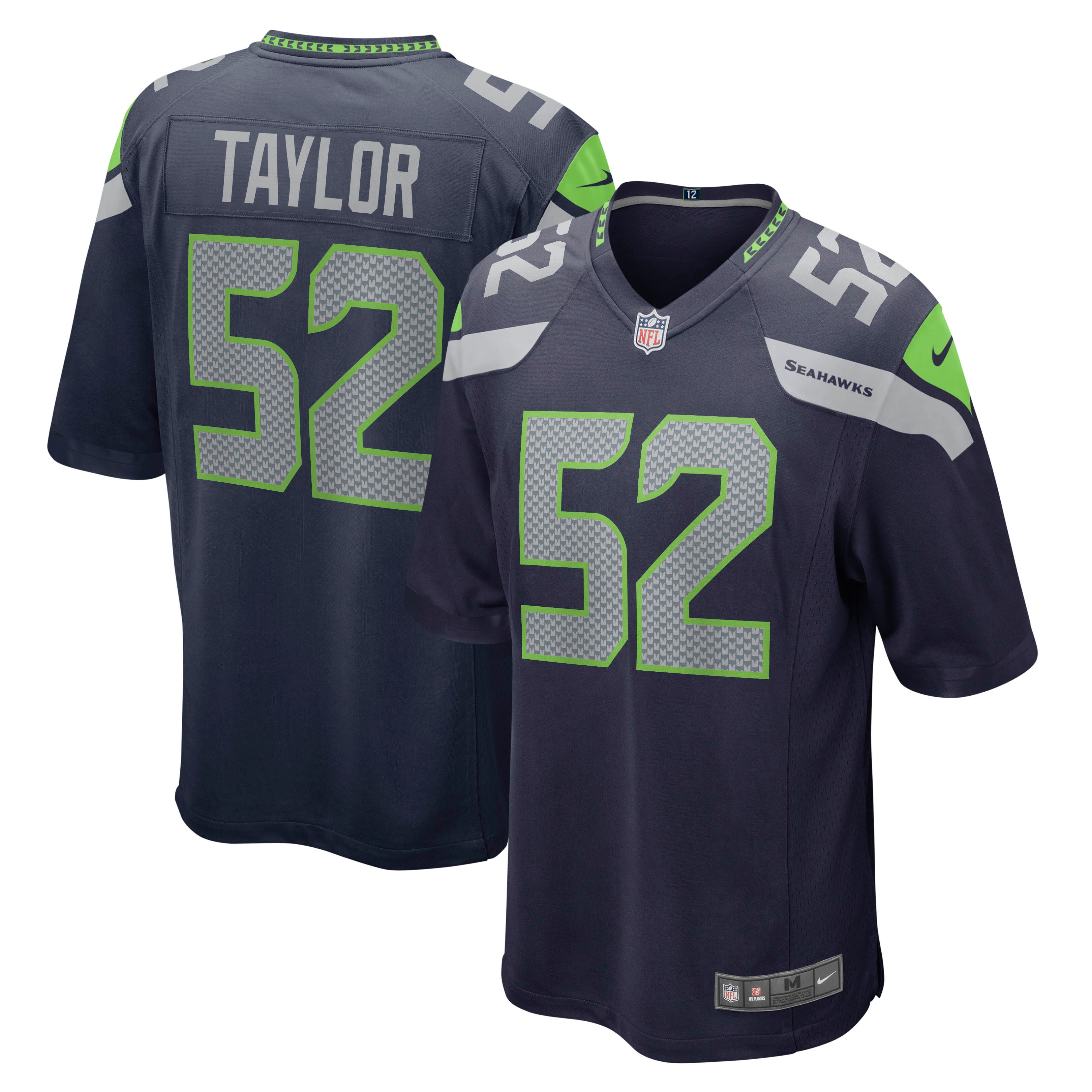 Darrell Taylor Seattle Seahawks Game Jersey - College Navy