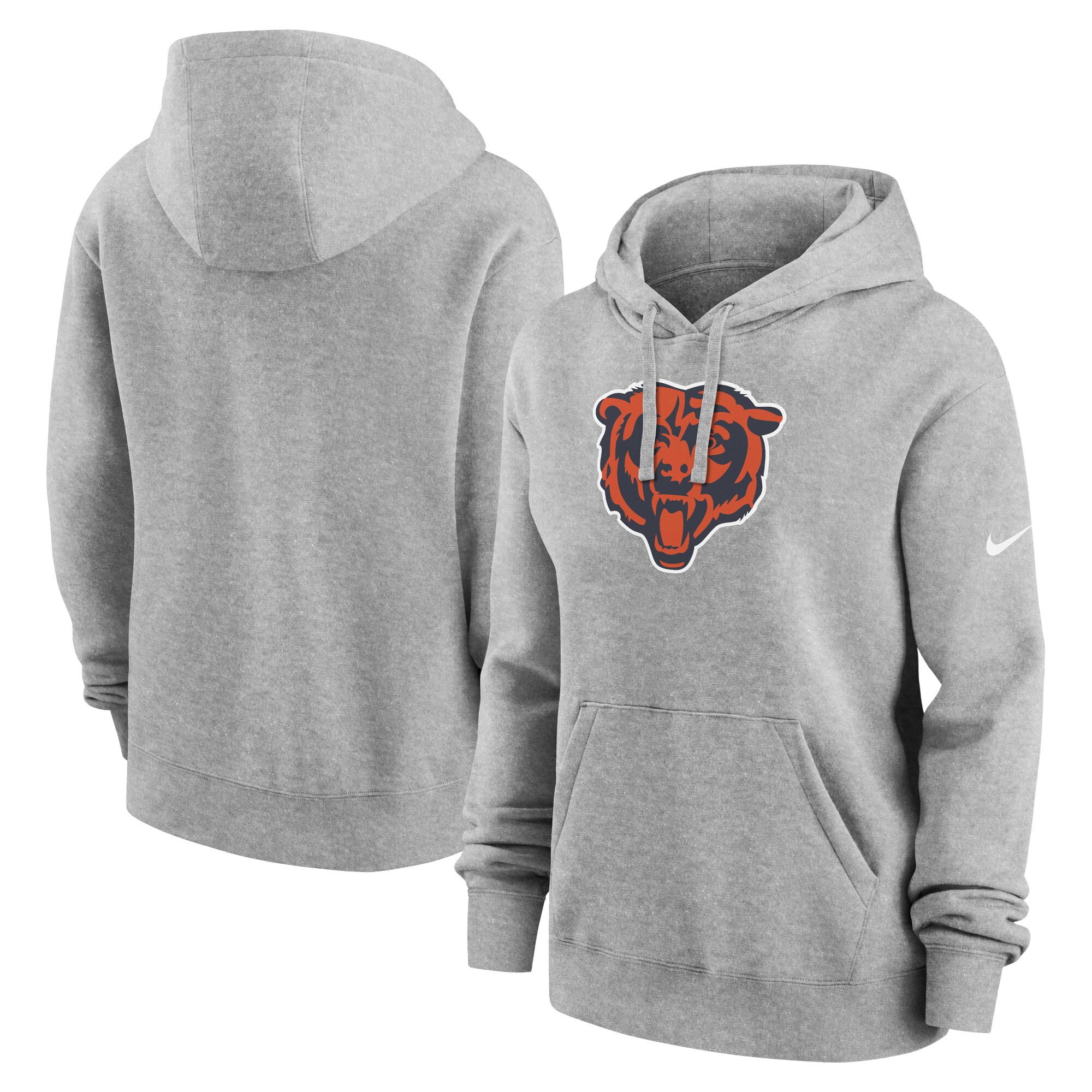 Chicago Bears Women's Club Fleece Pullover Hoodie - Heather Gray