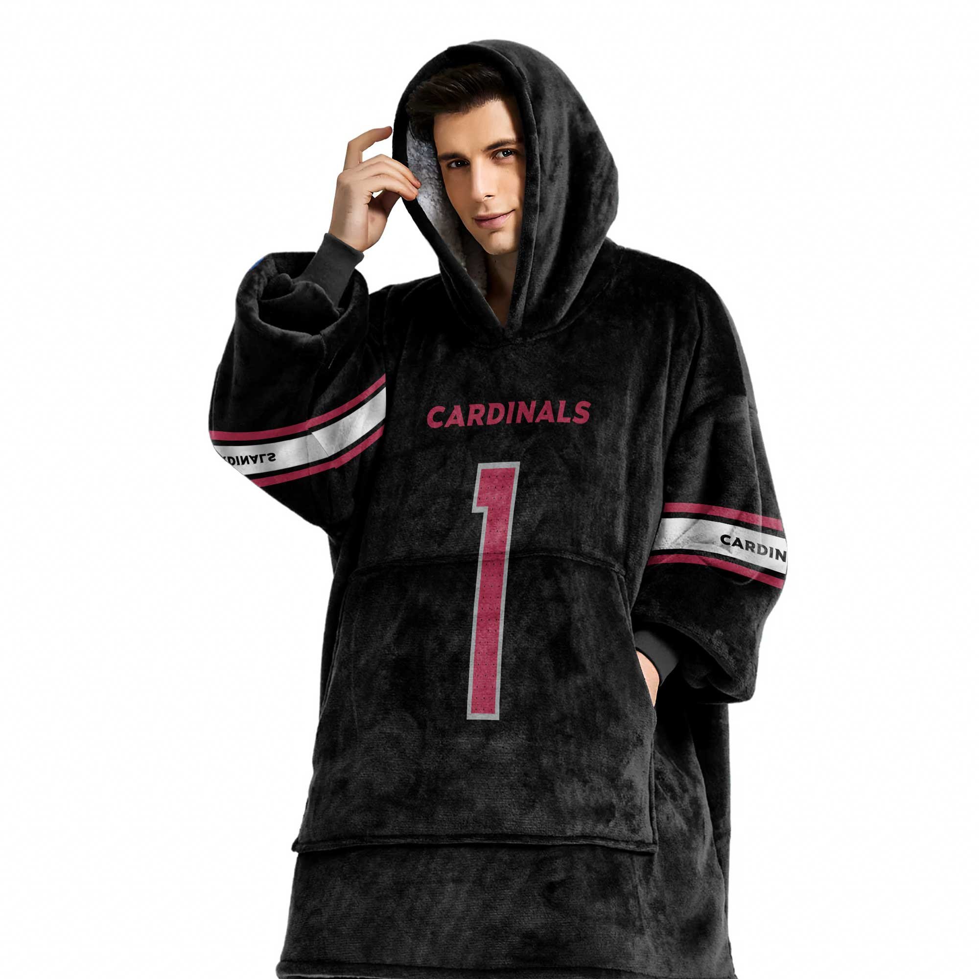 Adult 1 Arizona Cardinals Football Unisex Blanket Hoodie