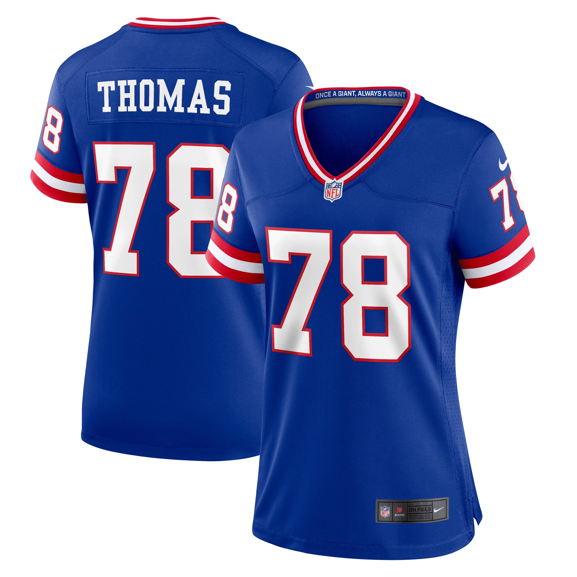 Andrew Thomas New York Giants Women's Classic Player Game Jersey - Royal