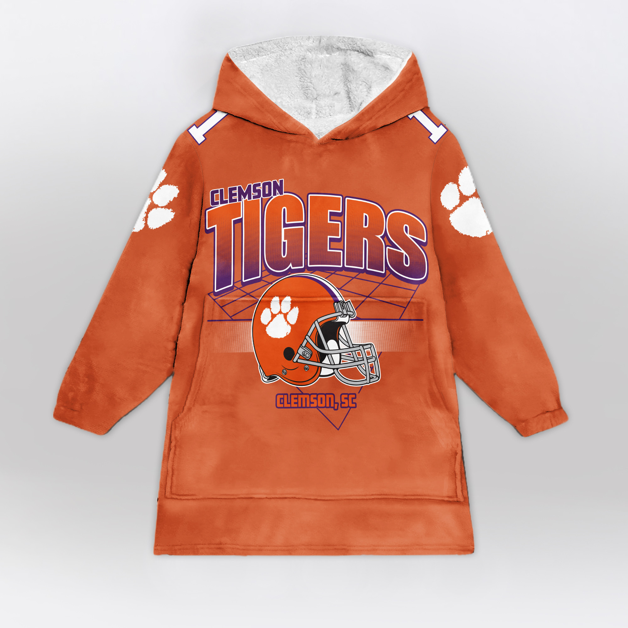 Adult Clemson Football Unisex Blanket Hoodie
