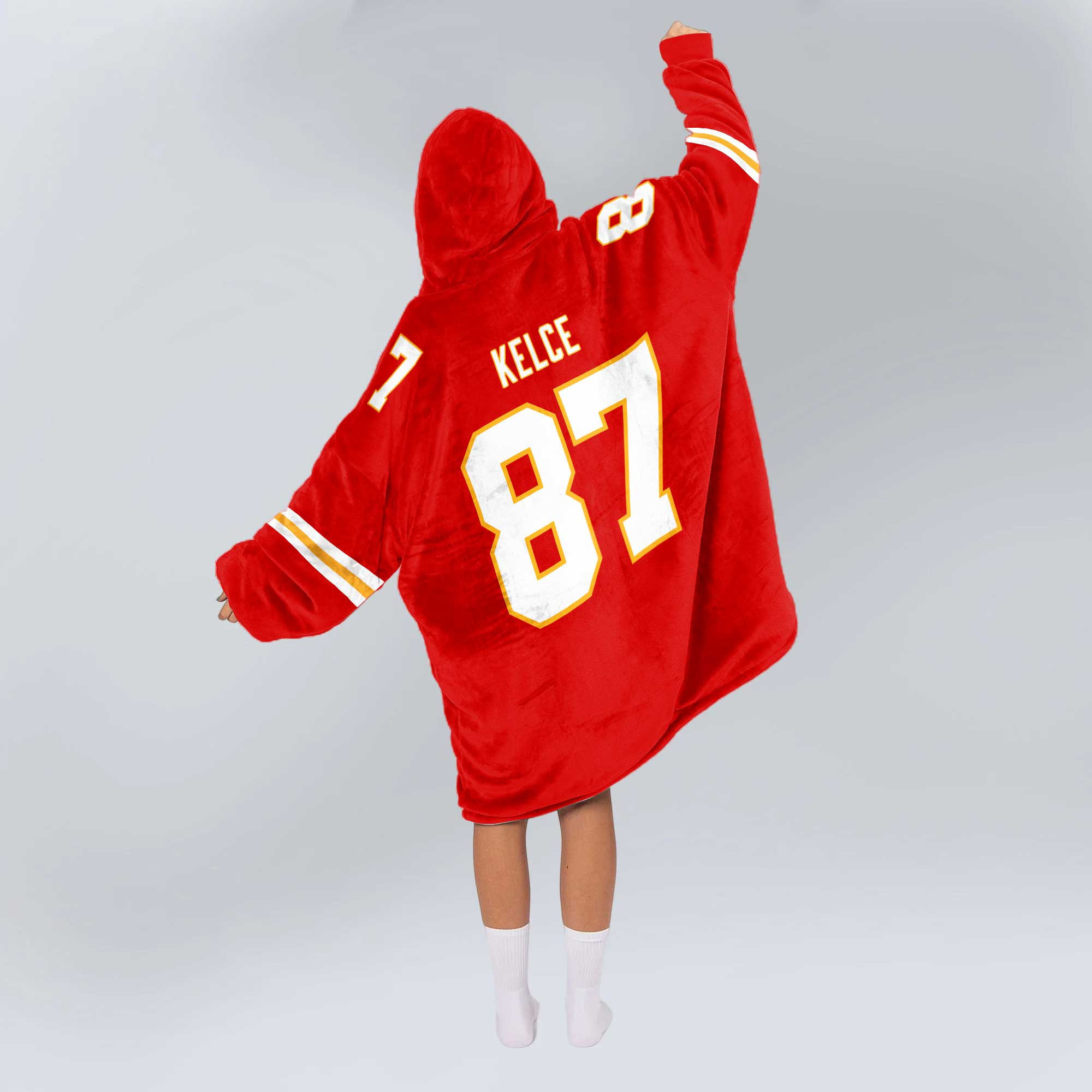 Adult T.K 87 Kansas City Football Unisex Blanket Hoodie