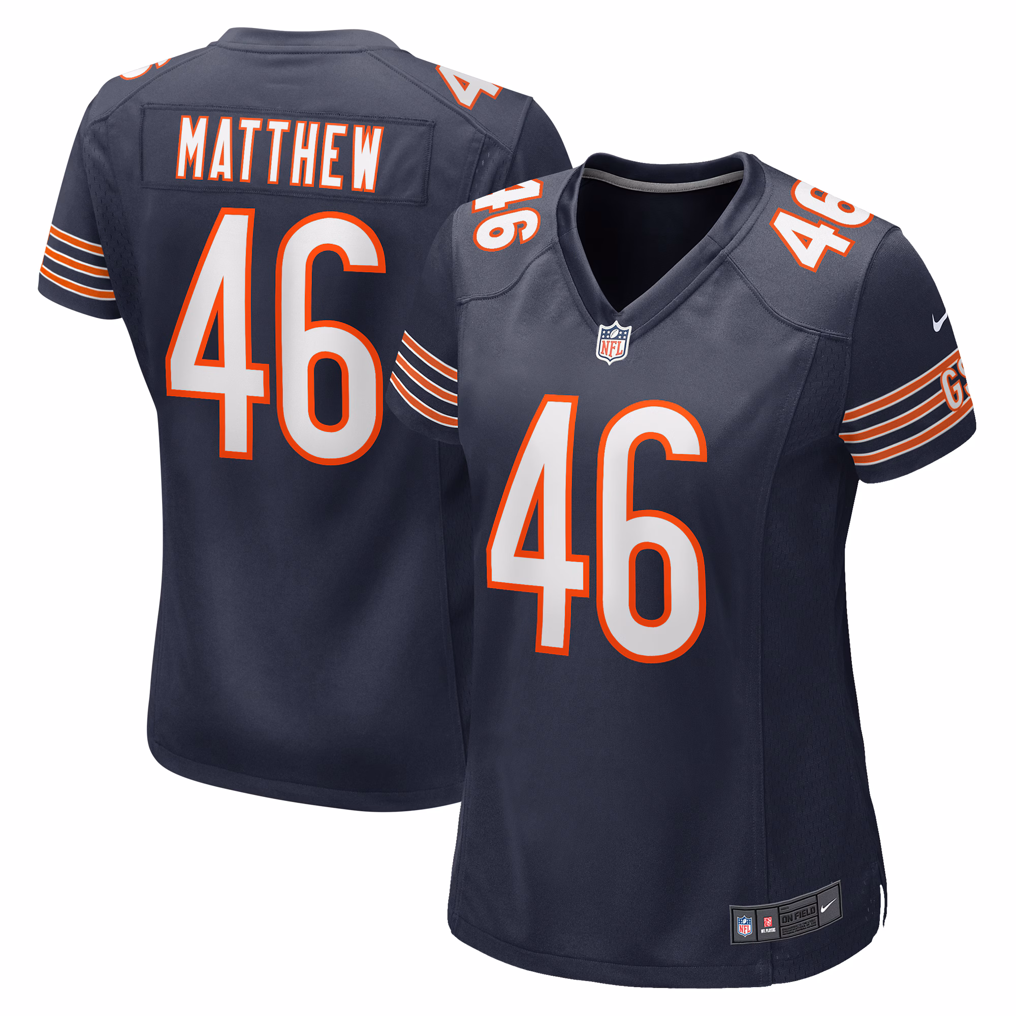Christian Matthew Chicago Bears Women's  Game Jersey -  Navy