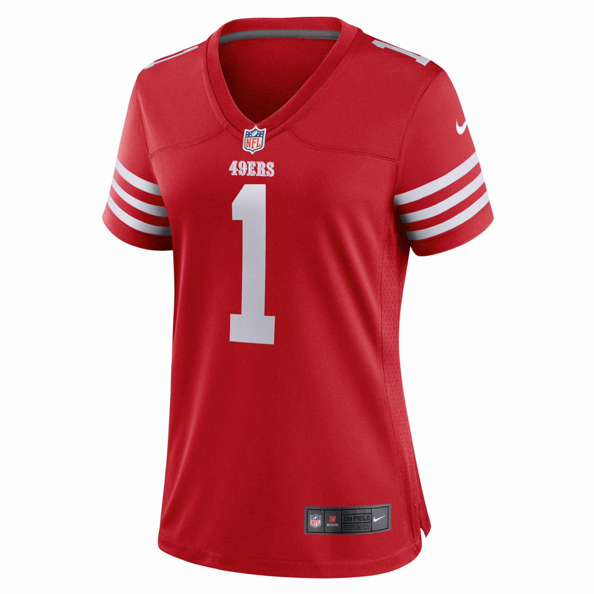 Number 1 Mom San Francisco 49ers Women's Game Jersey - Scarlet