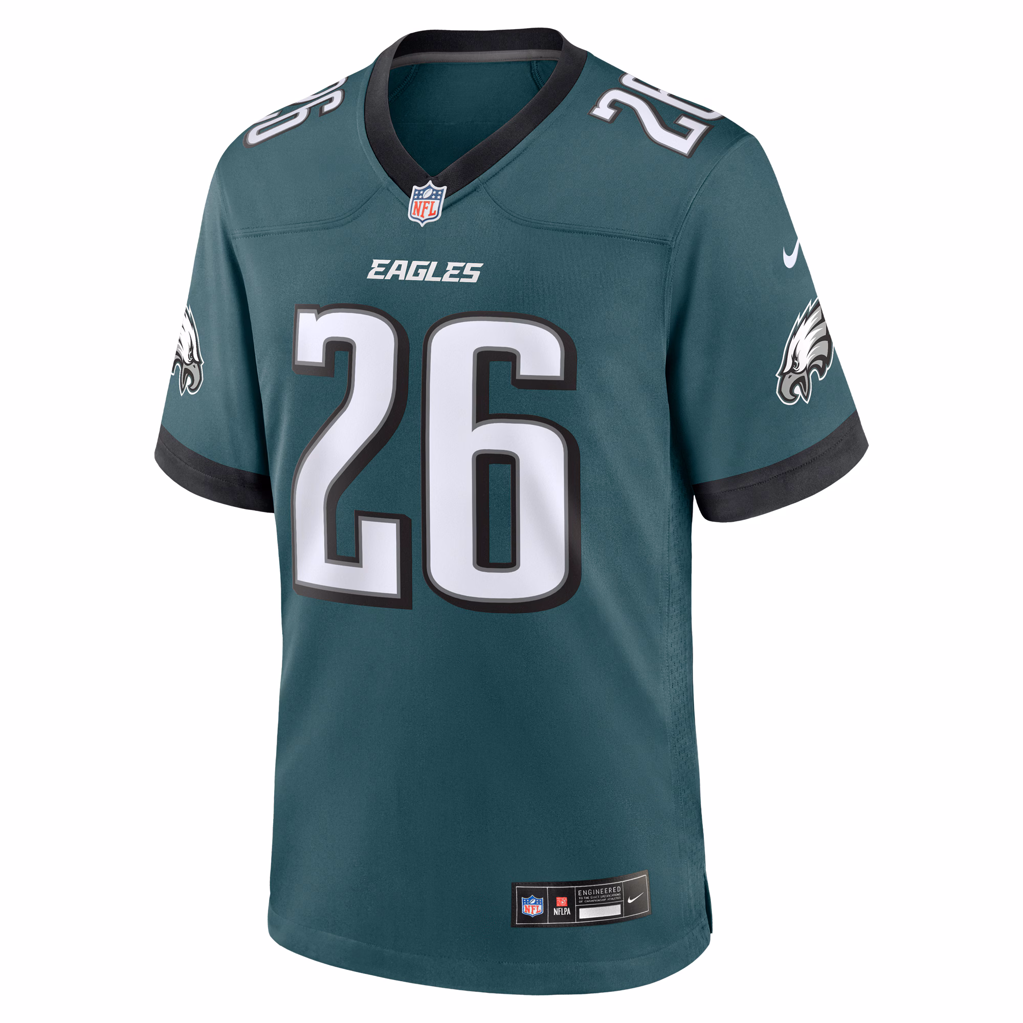 Men's Philadelphia Eagles #26 Saquon Barkley Midnight Green Game Player Jersey