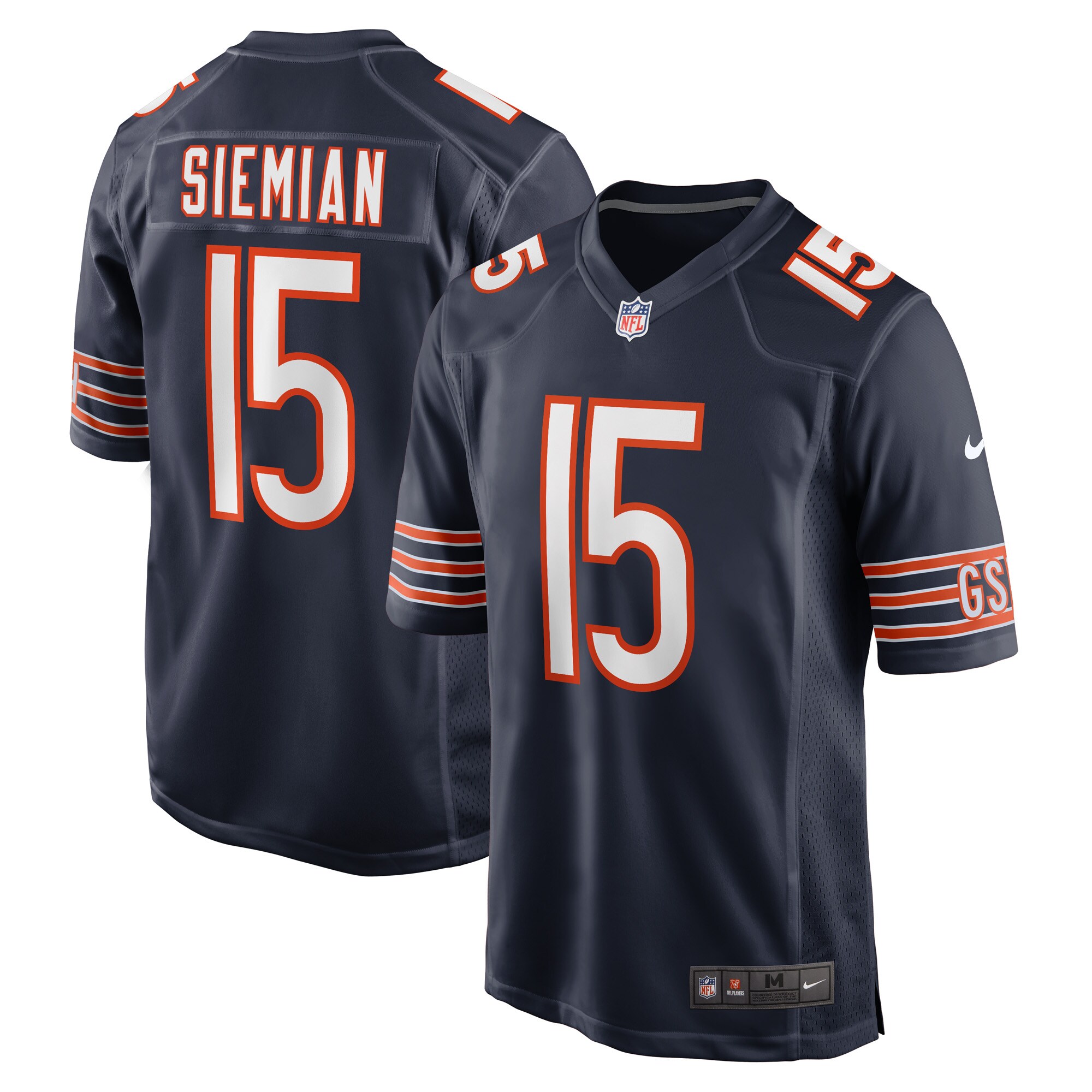 Trevor Siemian Chicago Bears  Game Player Jersey - Navy