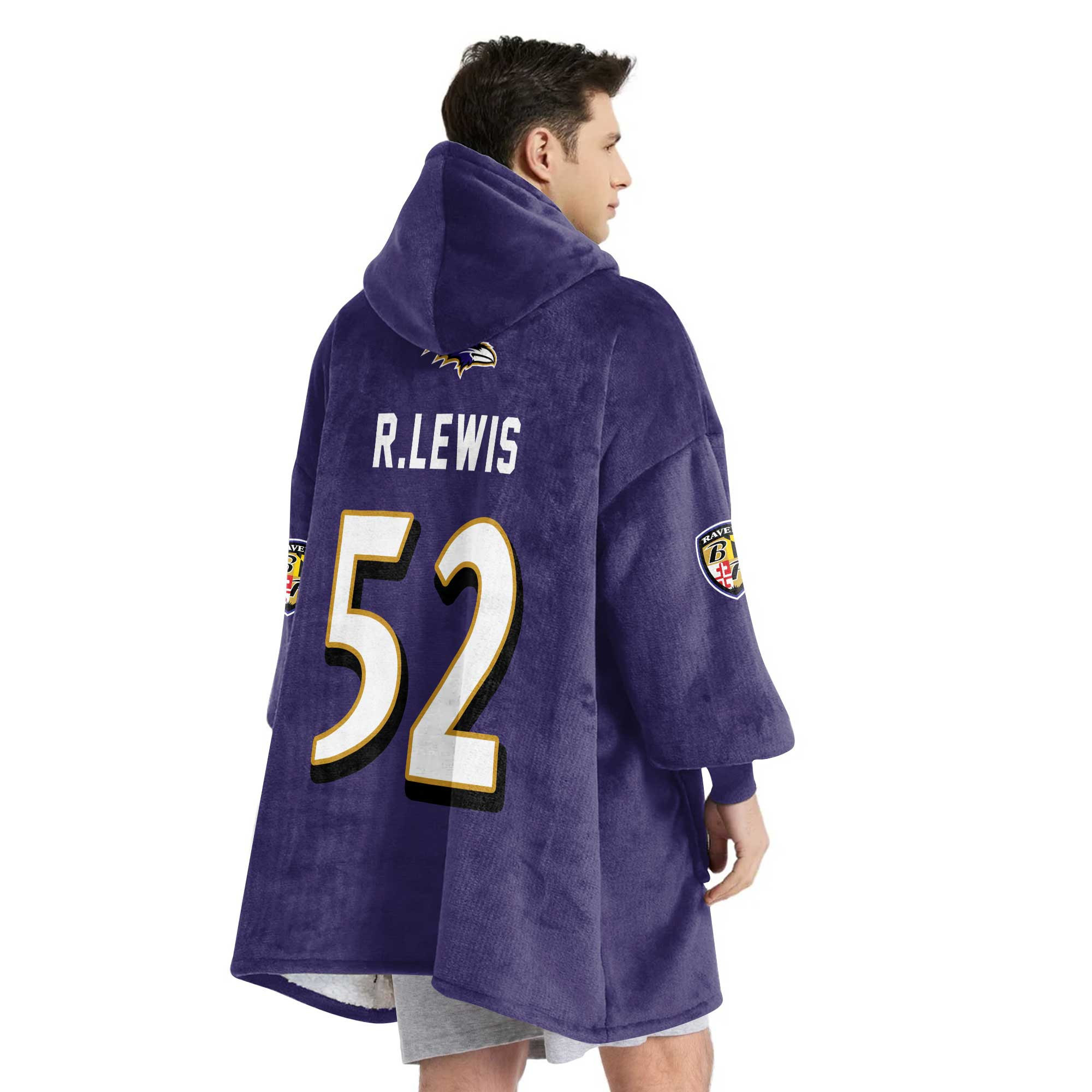 Adult 52 Baltimore Football Unisex Blanket Hoodie