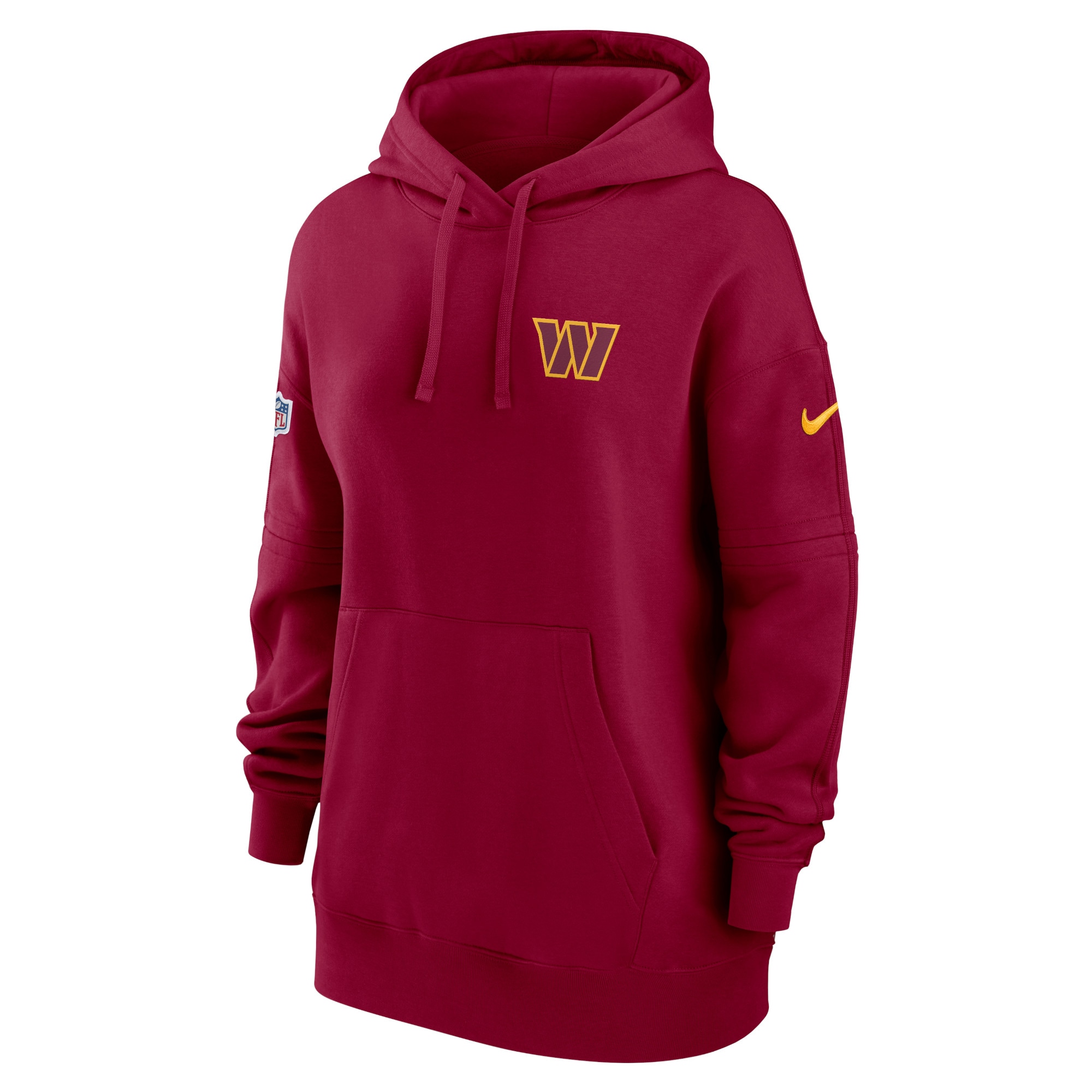 Washington Commanders  Women's 2023 Sideline Club Fleece Pullover Hoodie - Burgundy